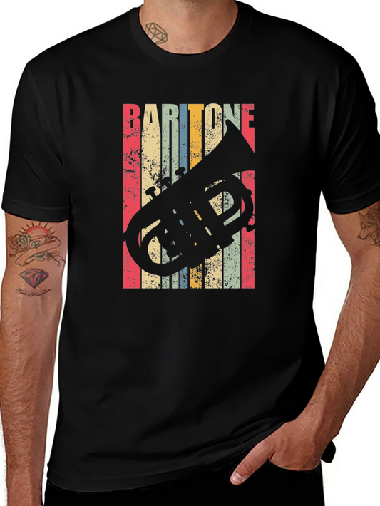 Baritone Horn Retro Style T-Shirt