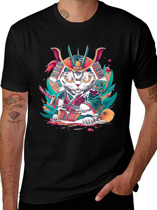 Samurai Cat T-Shirt: Unique Graphic Tee