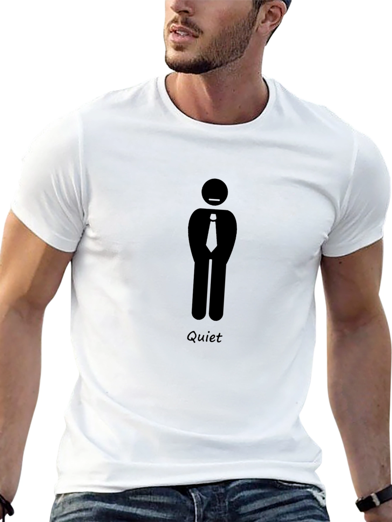 Quiet Man Graphic Tee - Black