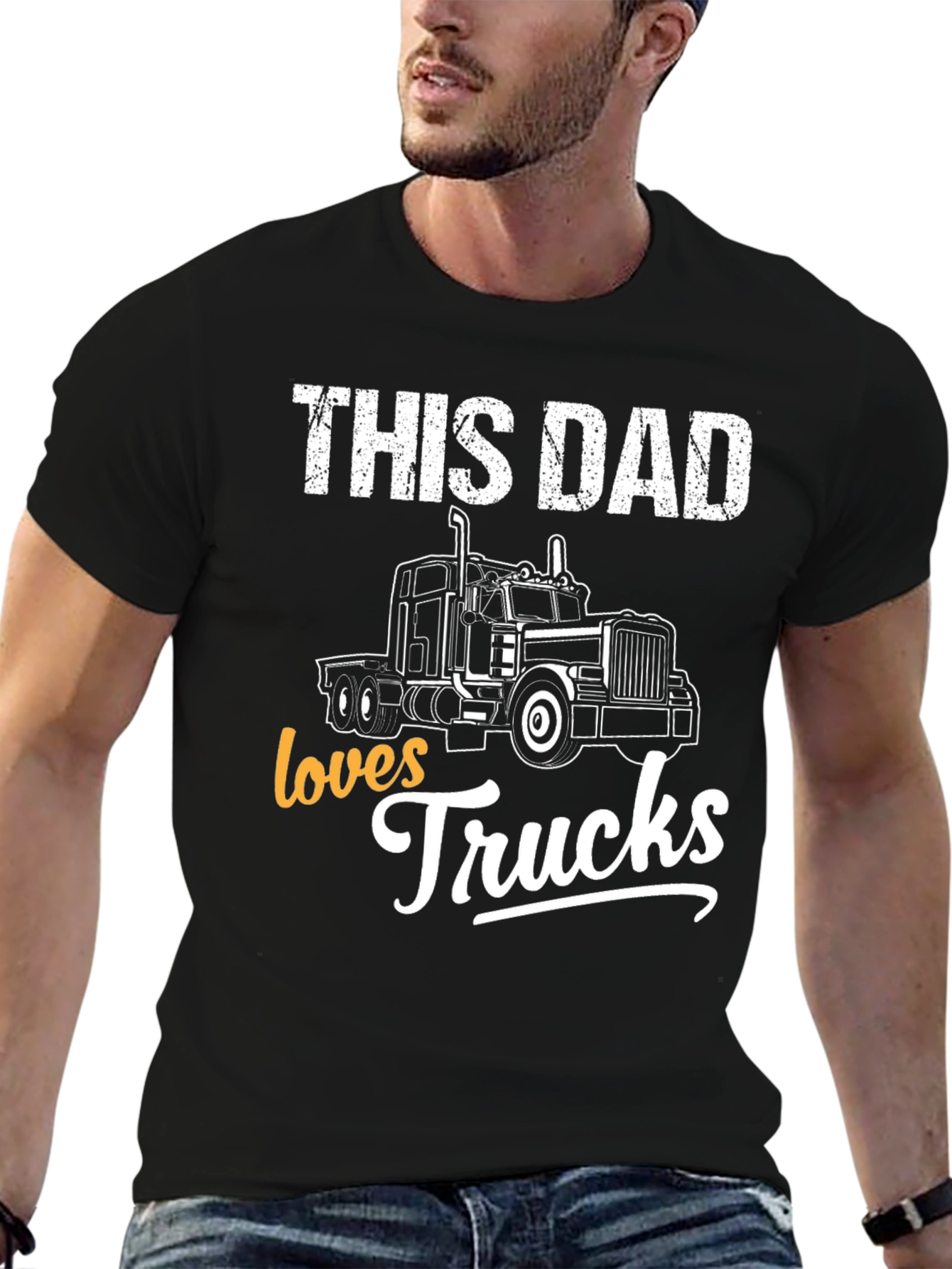 This Dad Loves Trucks T-Shirt - Fathers Day Gift