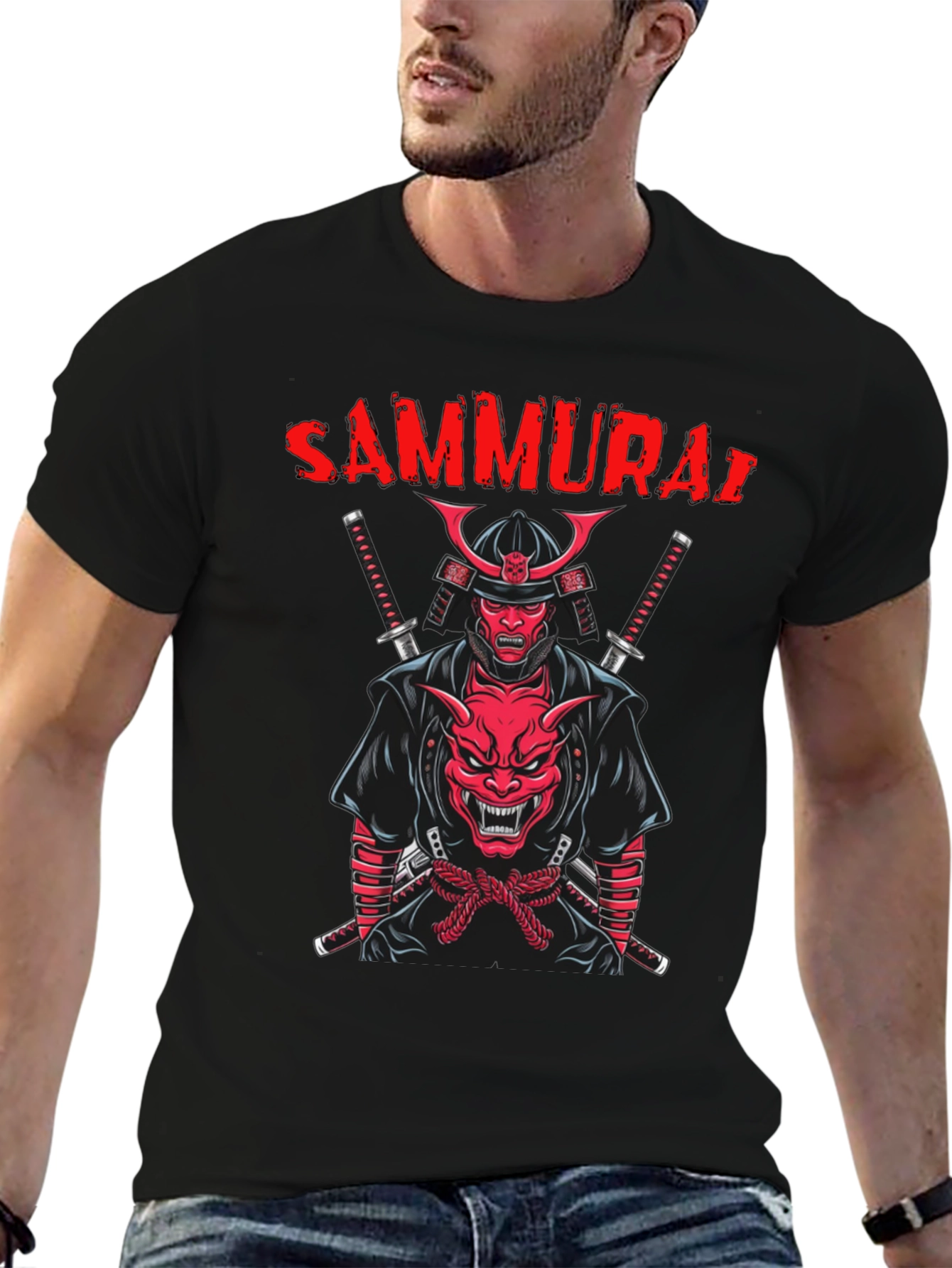 Samurai Graphic T-Shirt - Black