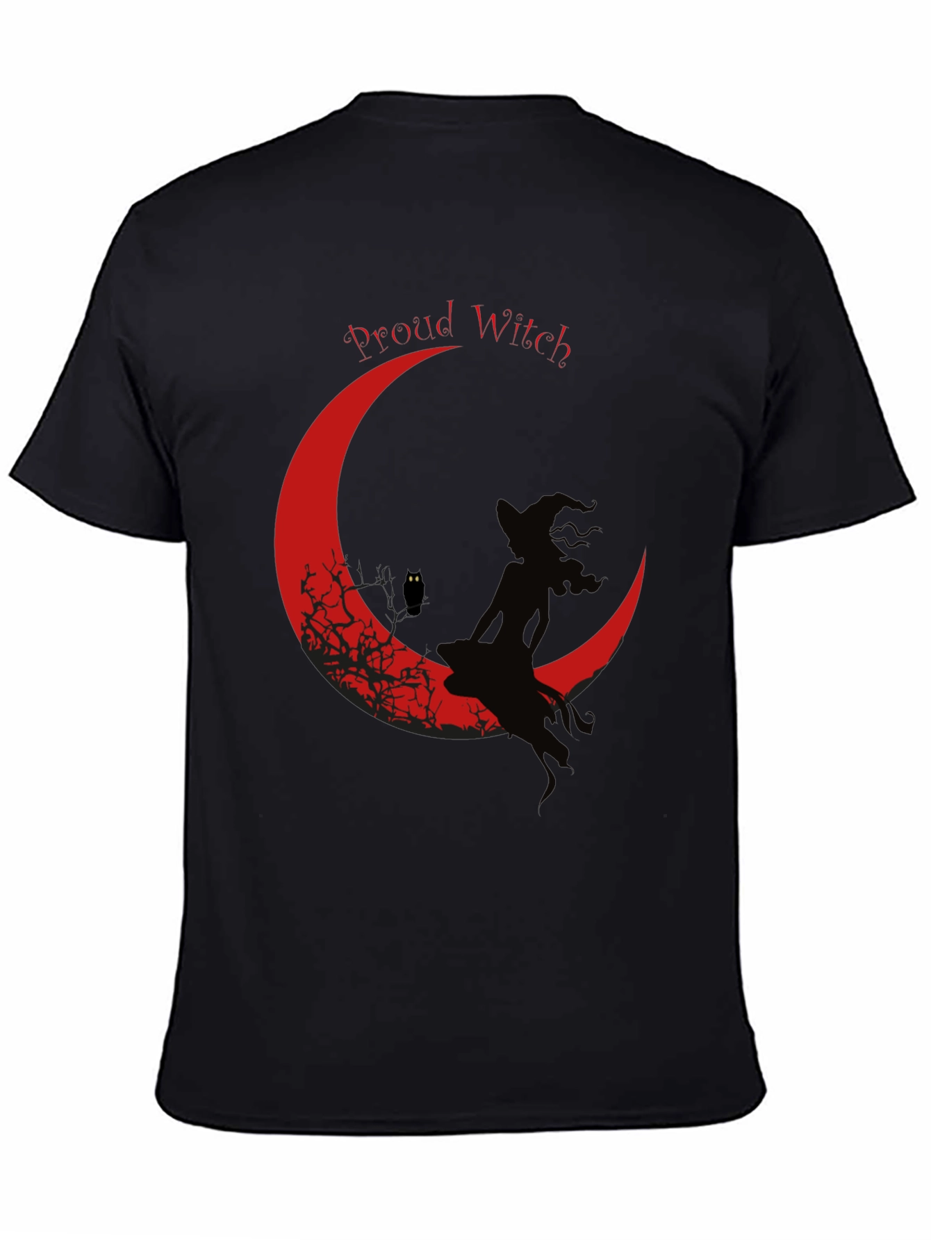 Proud Witch Graphic Tee - Crescent Moon Design