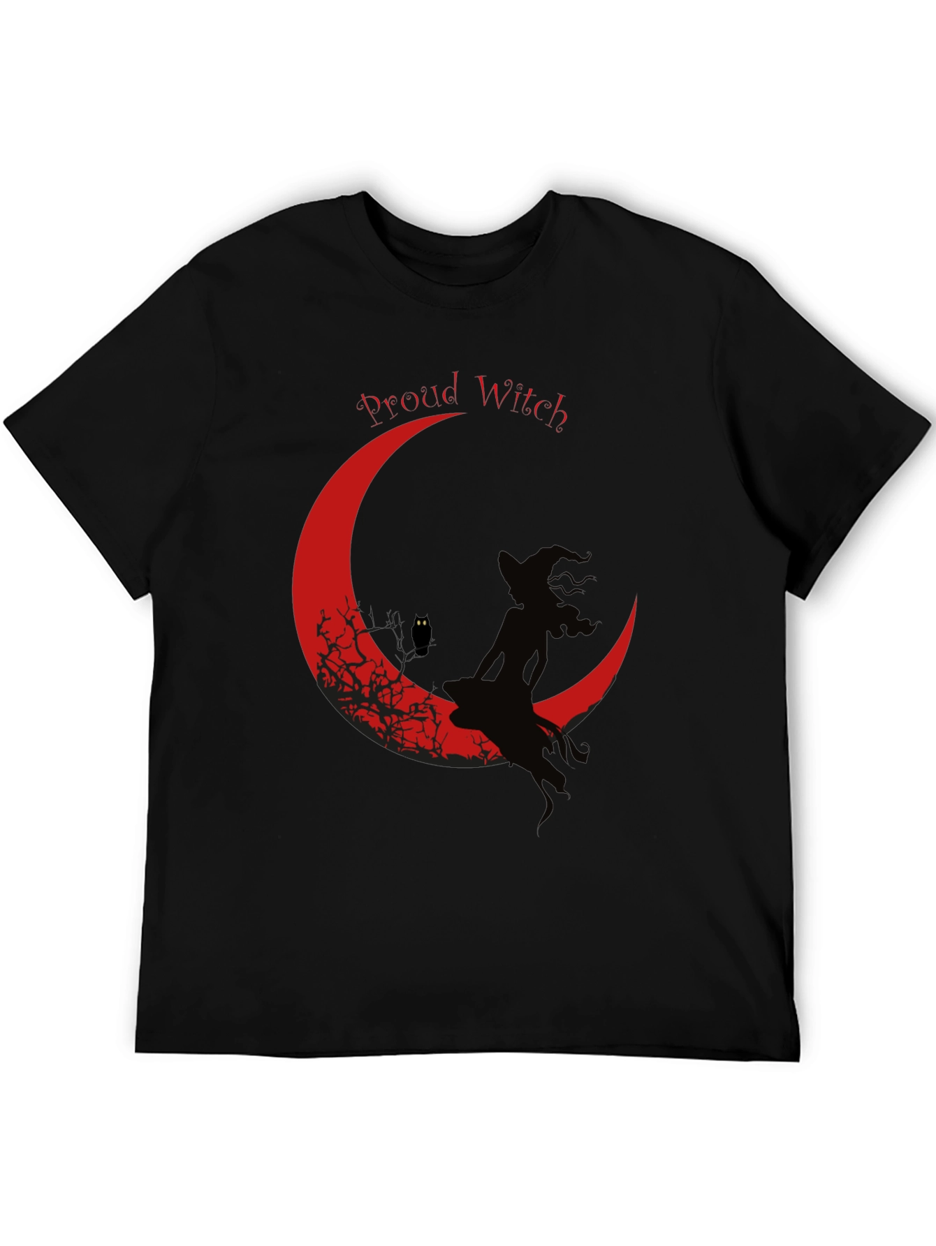 Proud Witch Graphic Tee - Crescent Moon Design