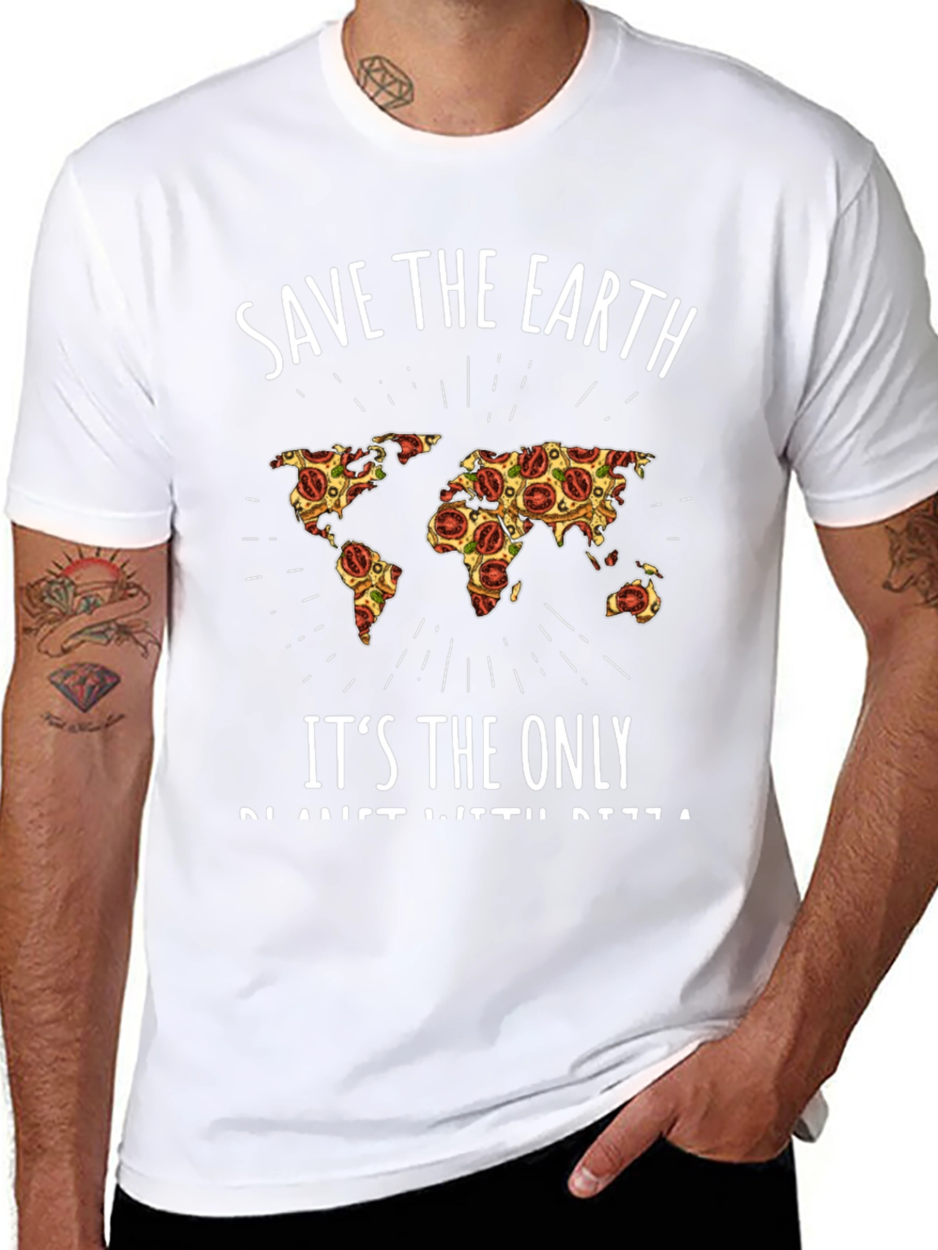 Save the Earth Pizza World T-Shirt