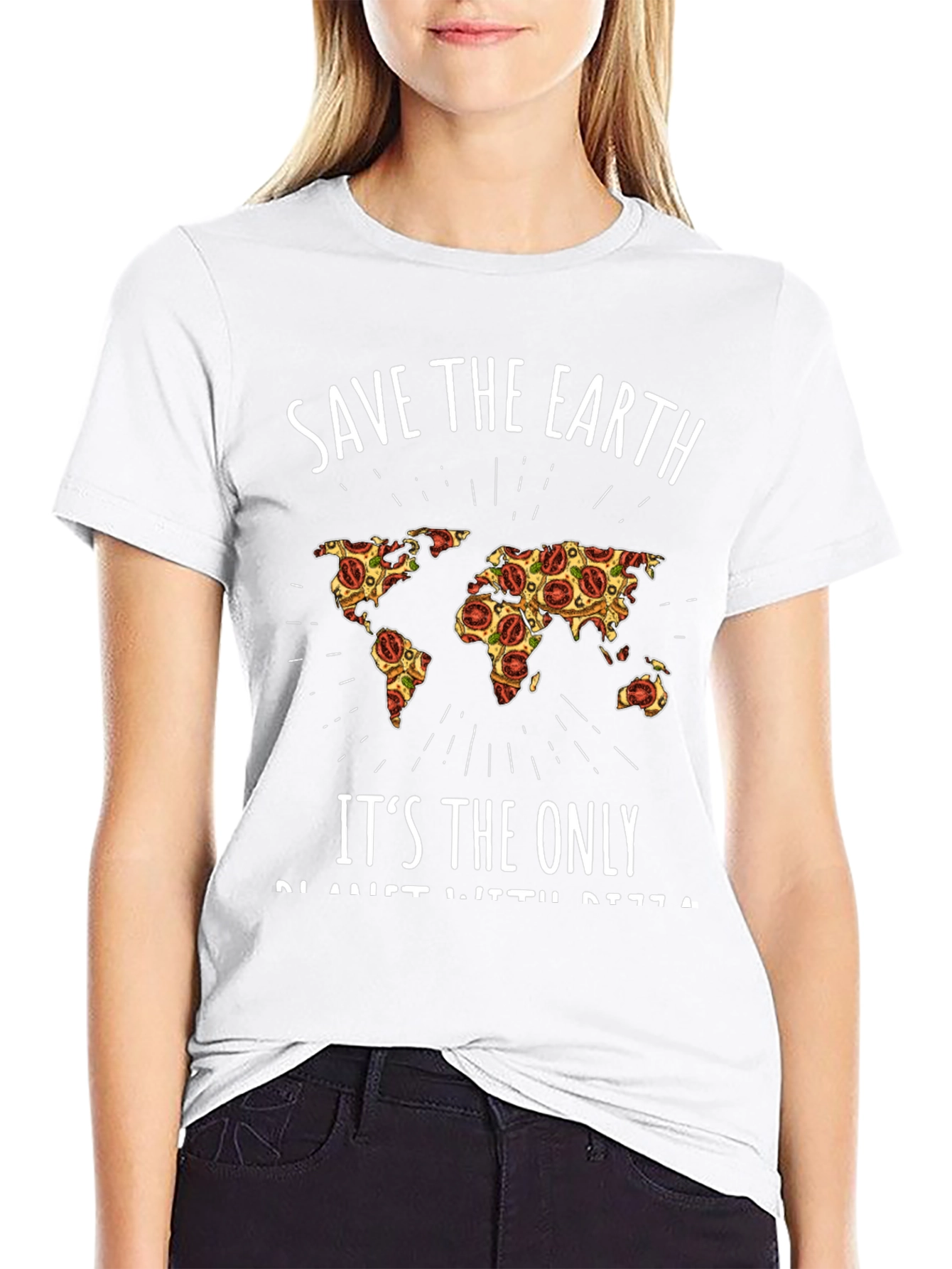 Save the Earth Pizza World T-Shirt