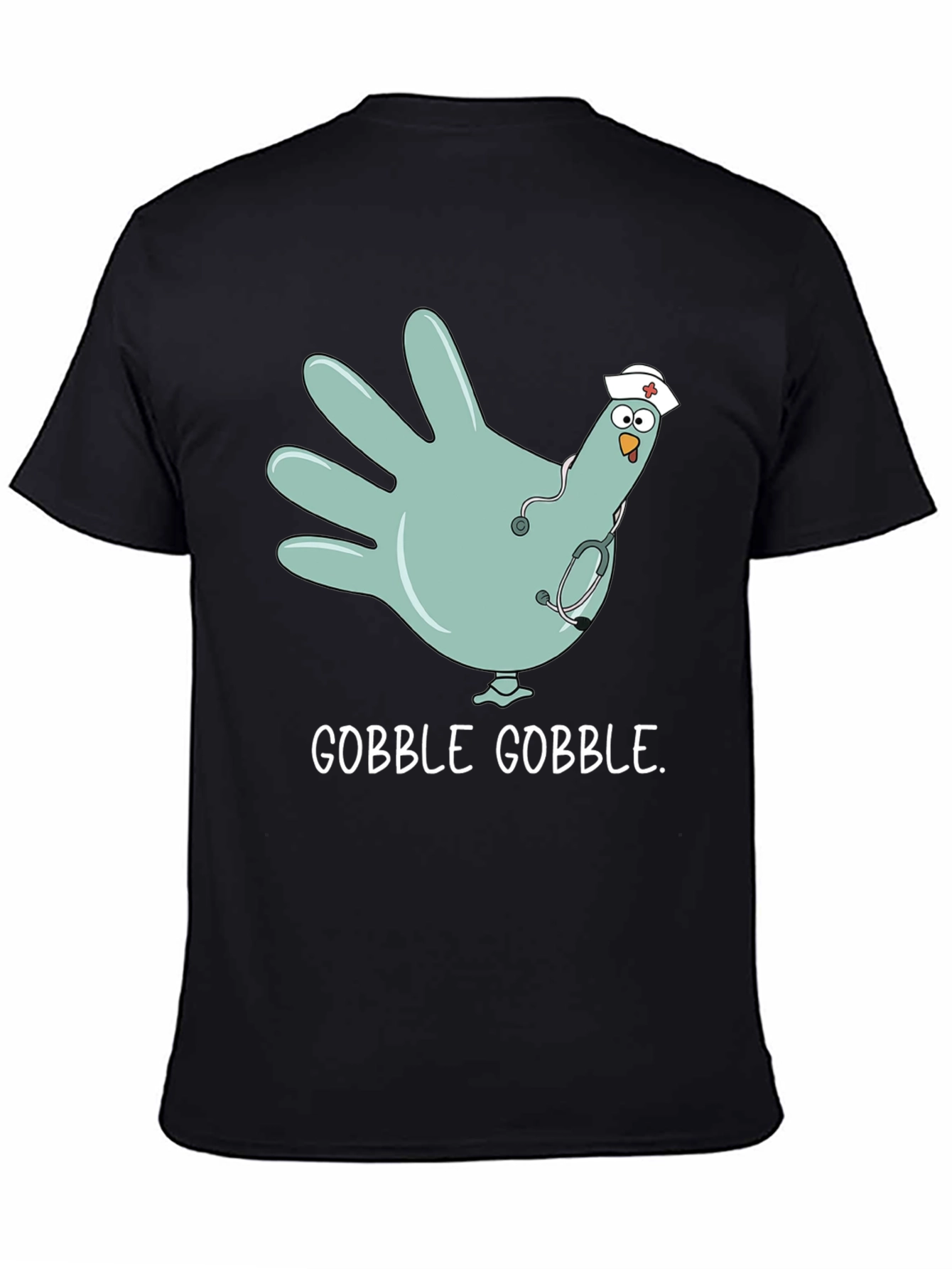Gobble Gobble Nurse Turkey Hand T-Shirt