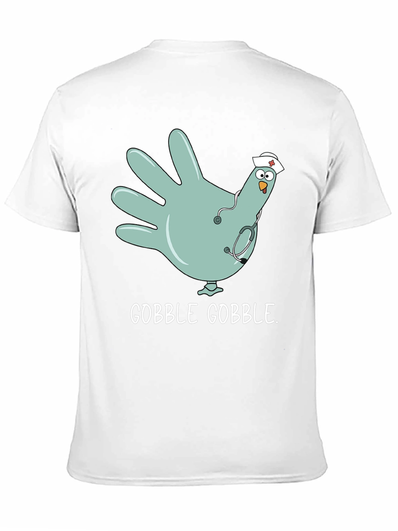 Gobble Gobble Nurse Turkey Hand T-Shirt