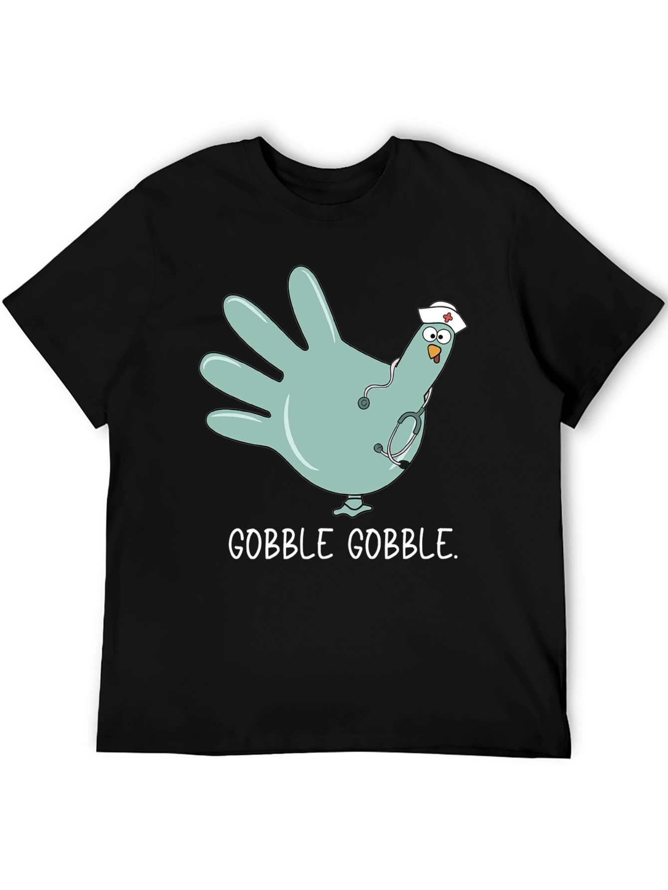 Gobble Gobble Nurse Turkey Hand T-Shirt