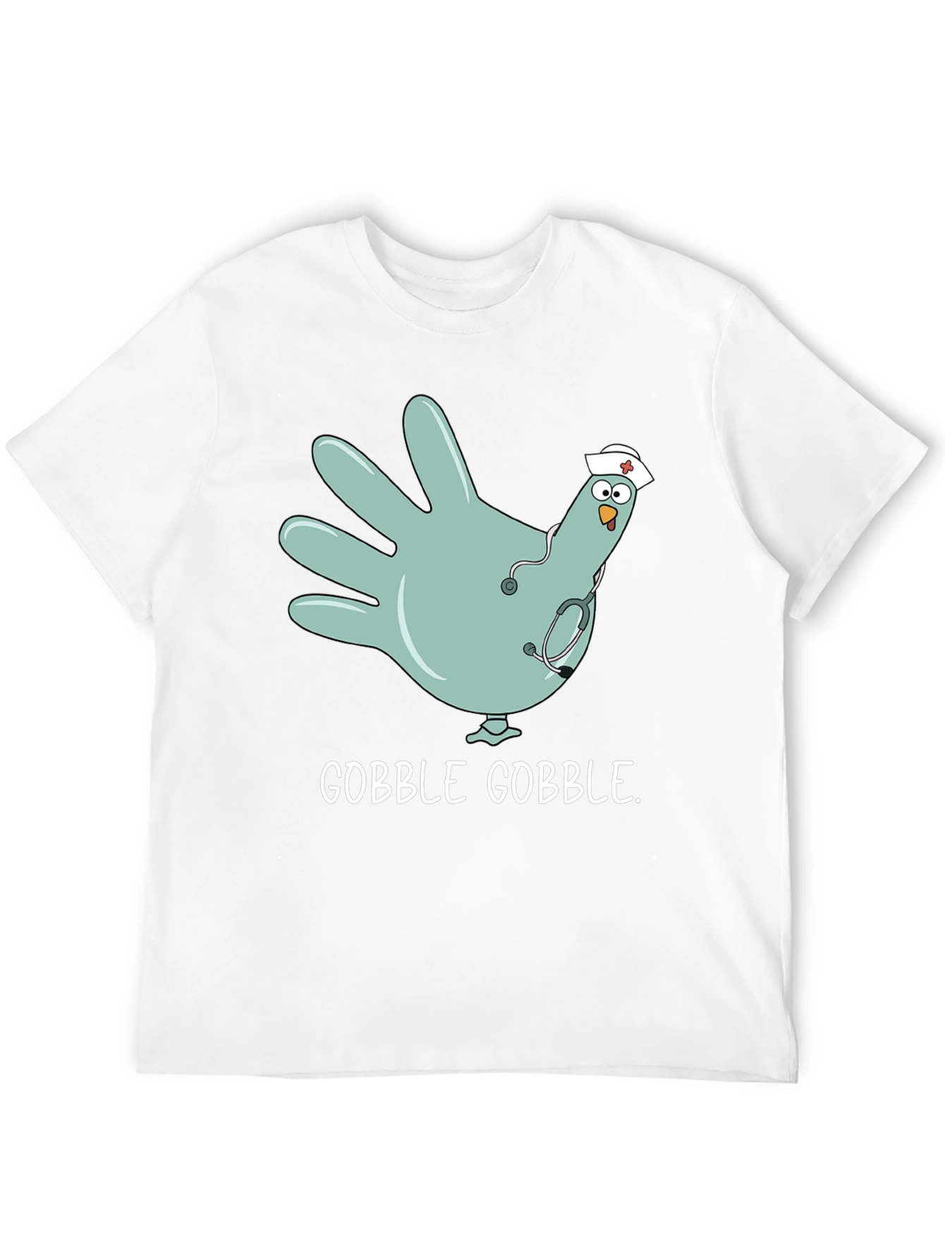 Gobble Gobble Nurse Turkey Hand T-Shirt