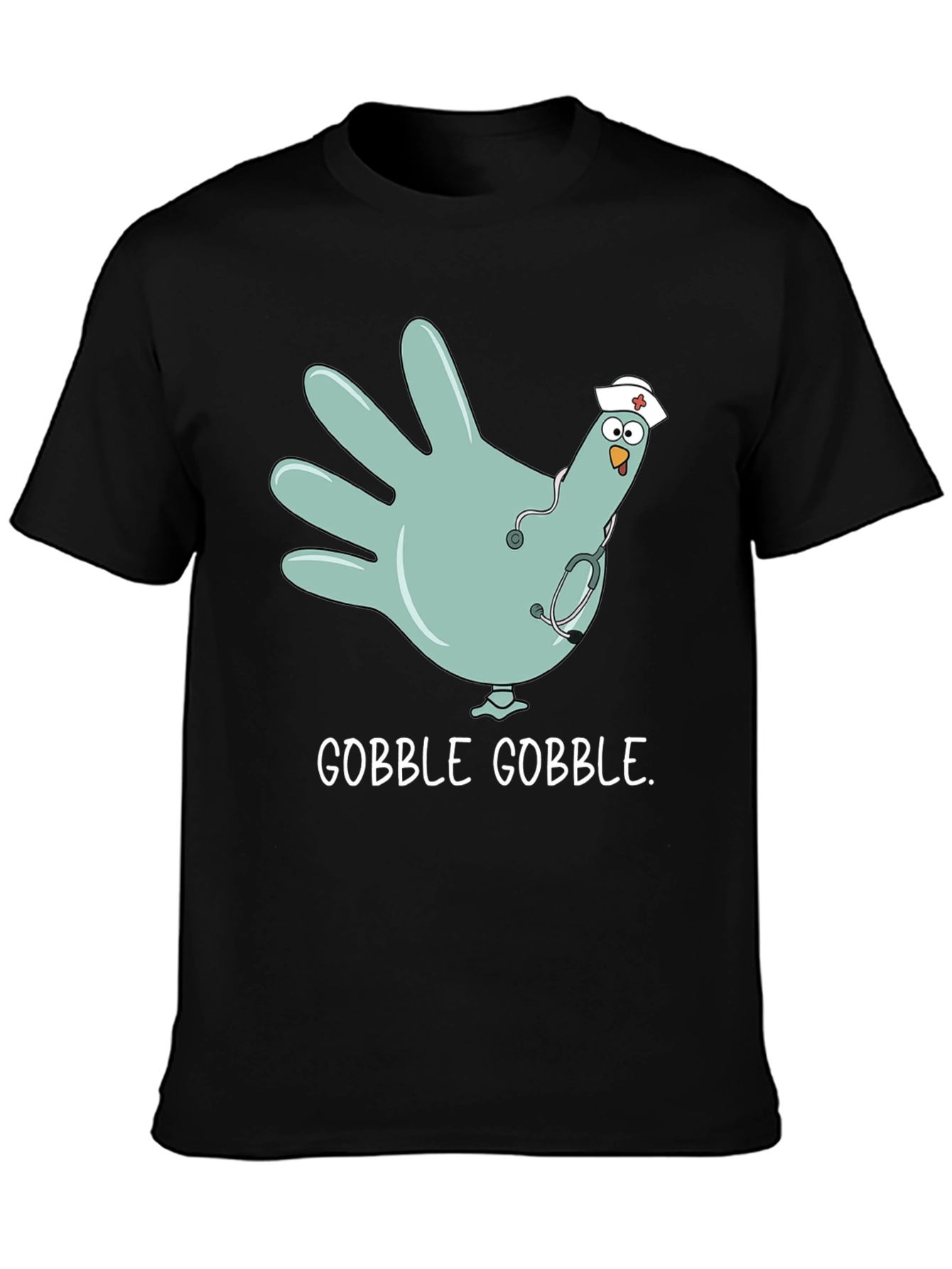 Gobble Gobble Nurse Turkey Hand T-Shirt