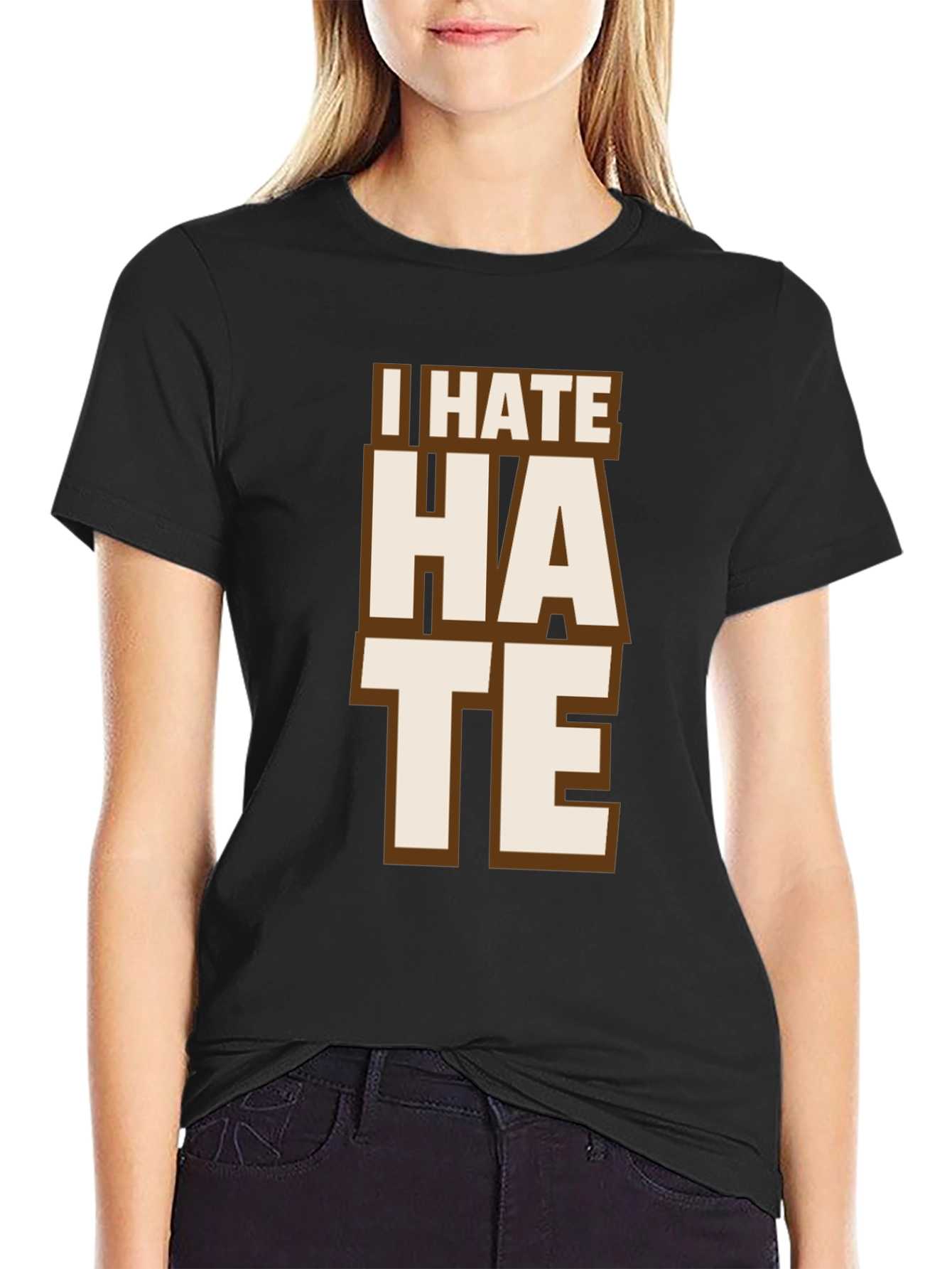 I Hate Hate Tee - Mens Black Graphic T-Shirt