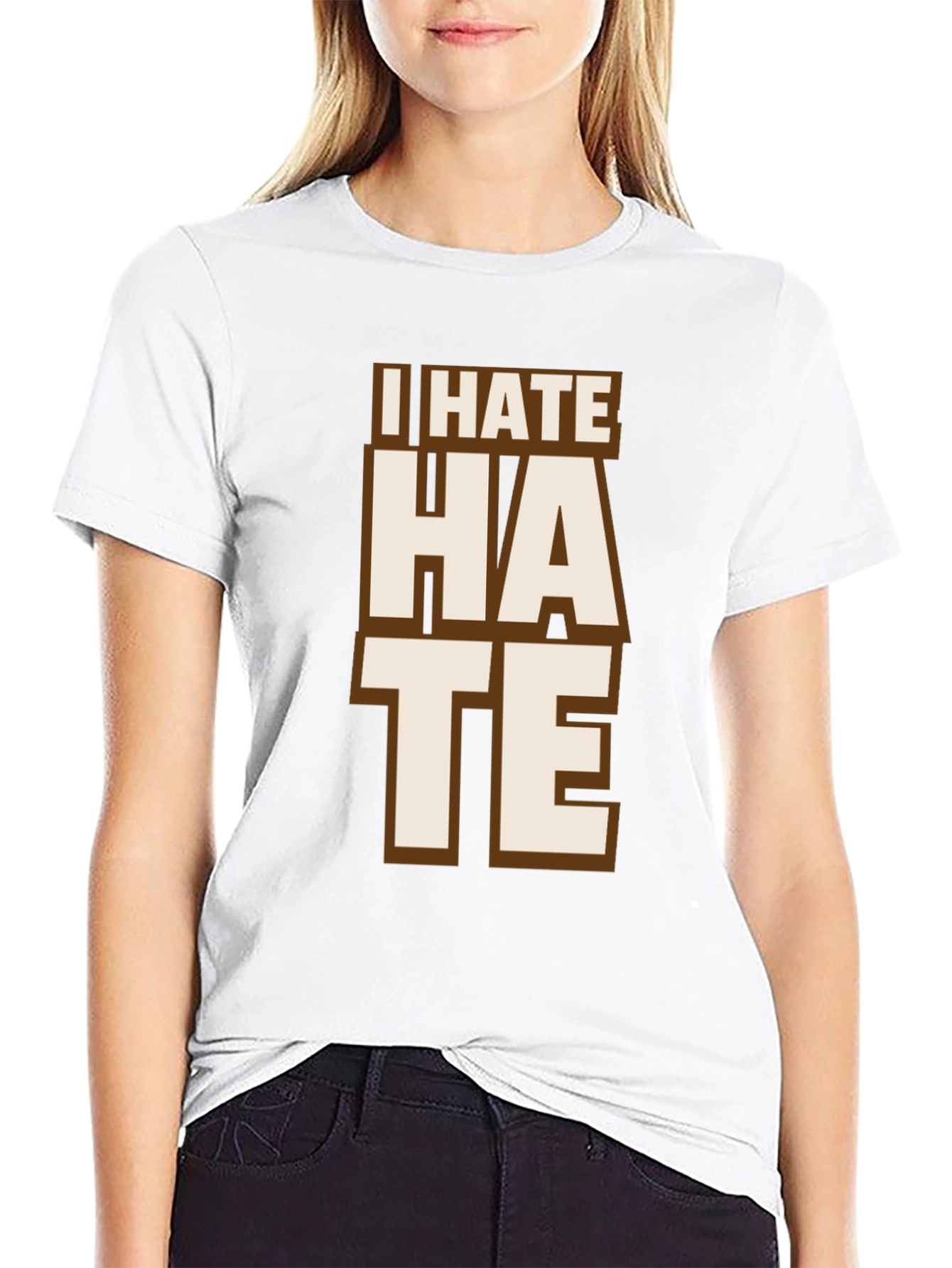 I Hate Hate Tee - Mens Black Graphic T-Shirt