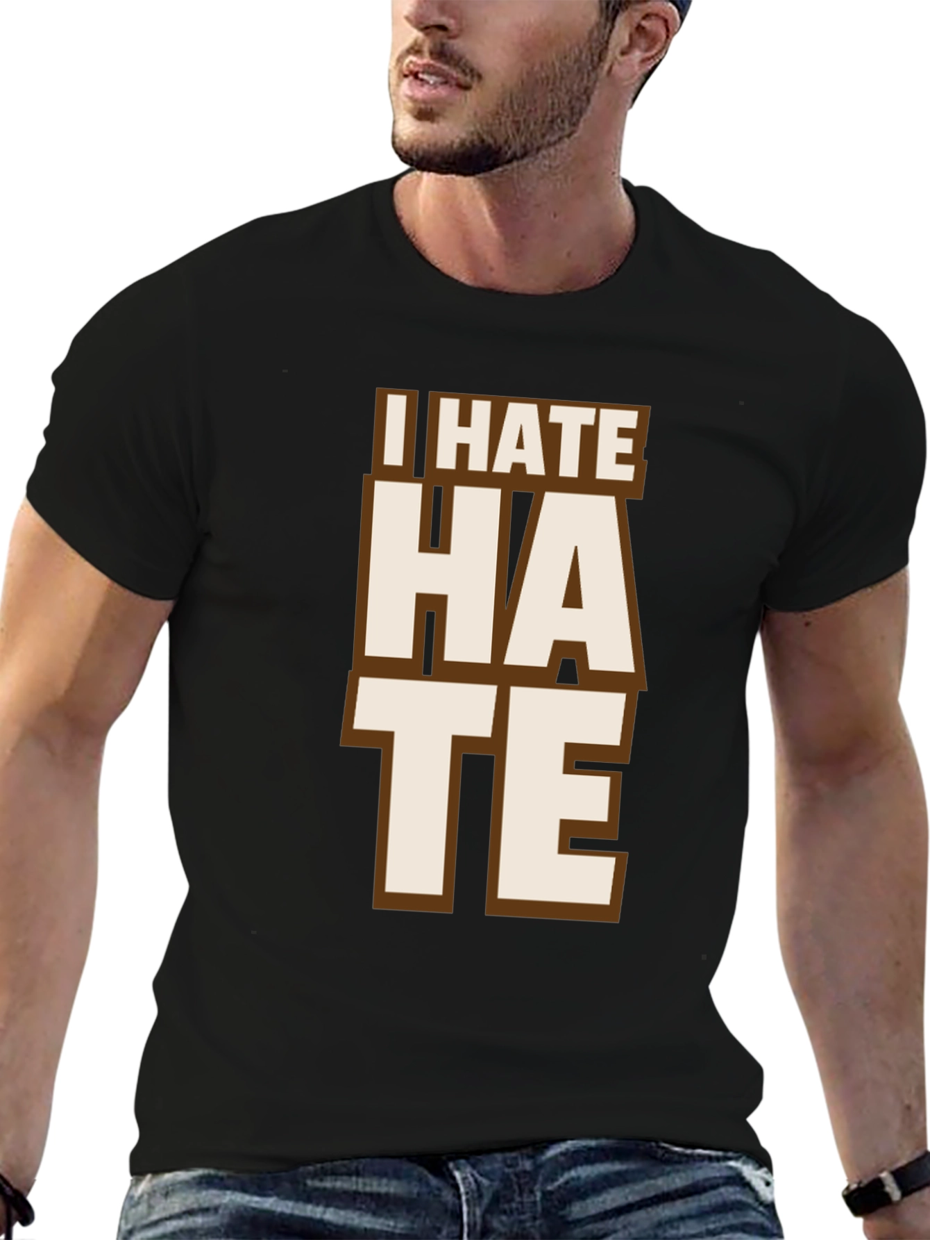 I Hate Hate Tee - Mens Black Graphic T-Shirt
