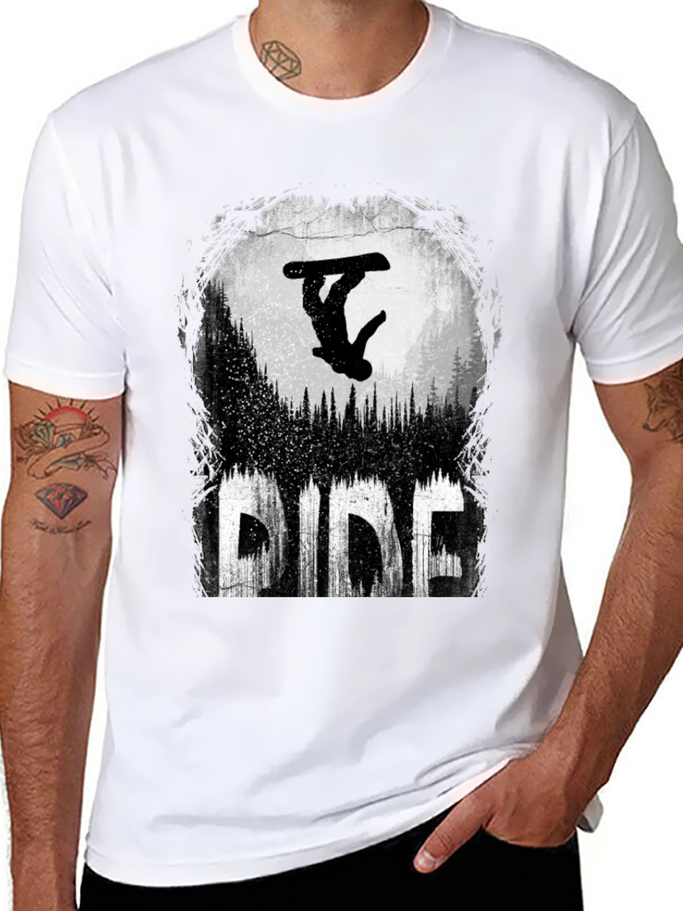 Ride Graphic Tee - Snowboarder Design