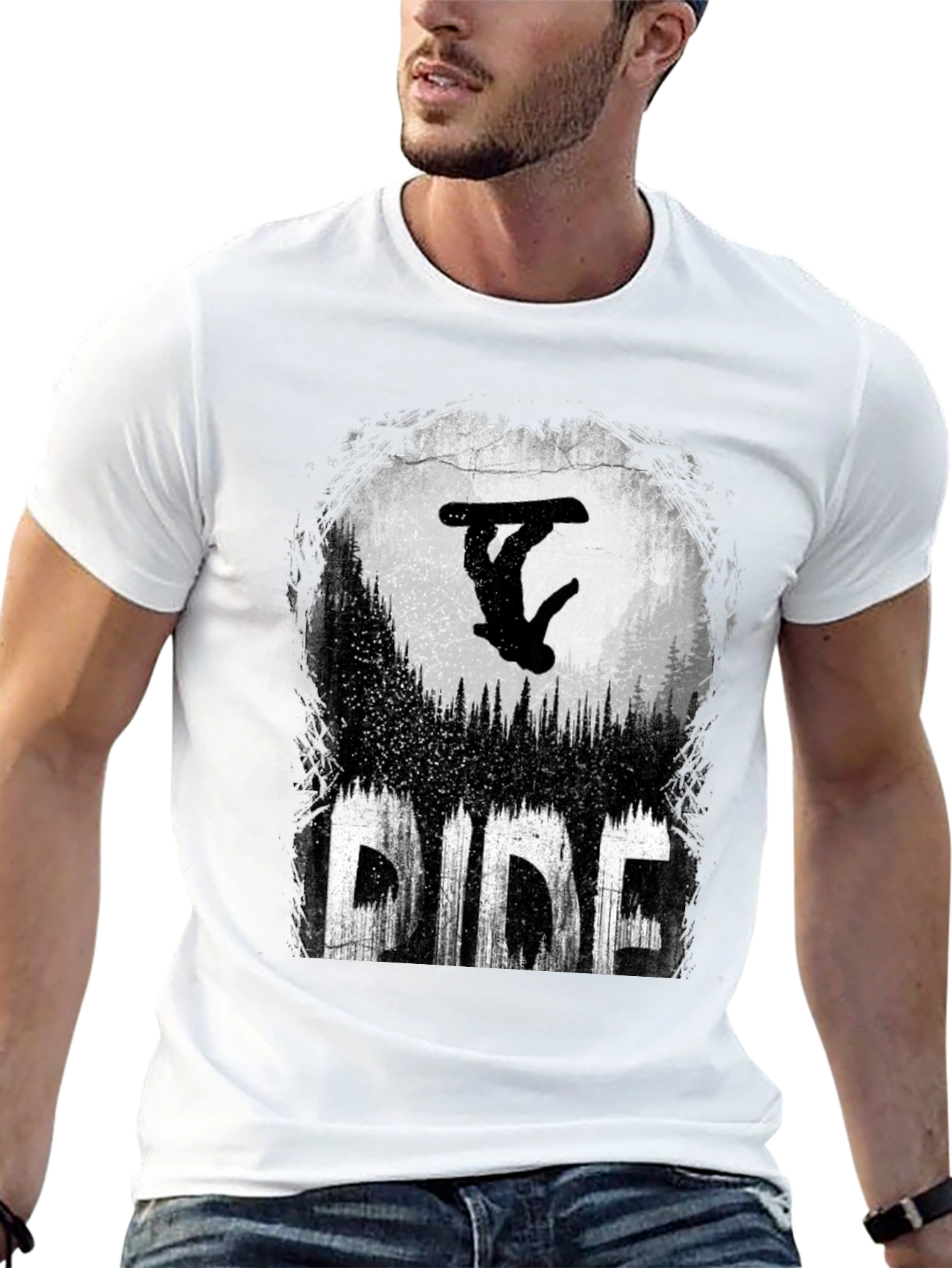 Ride Graphic Tee - Snowboarder Design