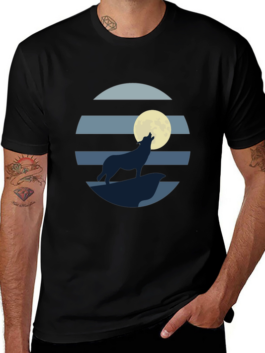 Wolf Moon Graphic Tee - Mens Black T-Shirt
