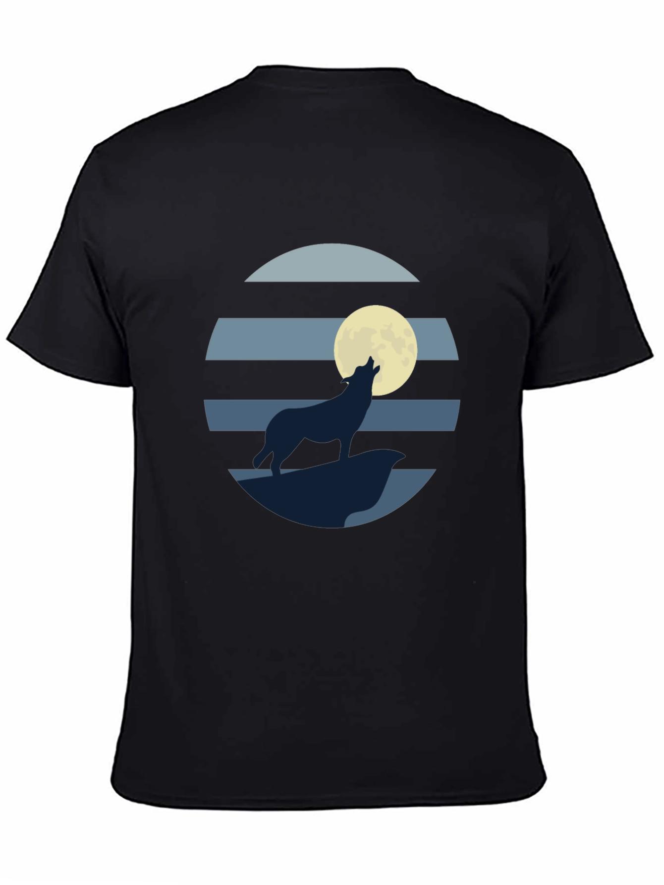 Wolf Moon Graphic Tee - Mens Black T-Shirt