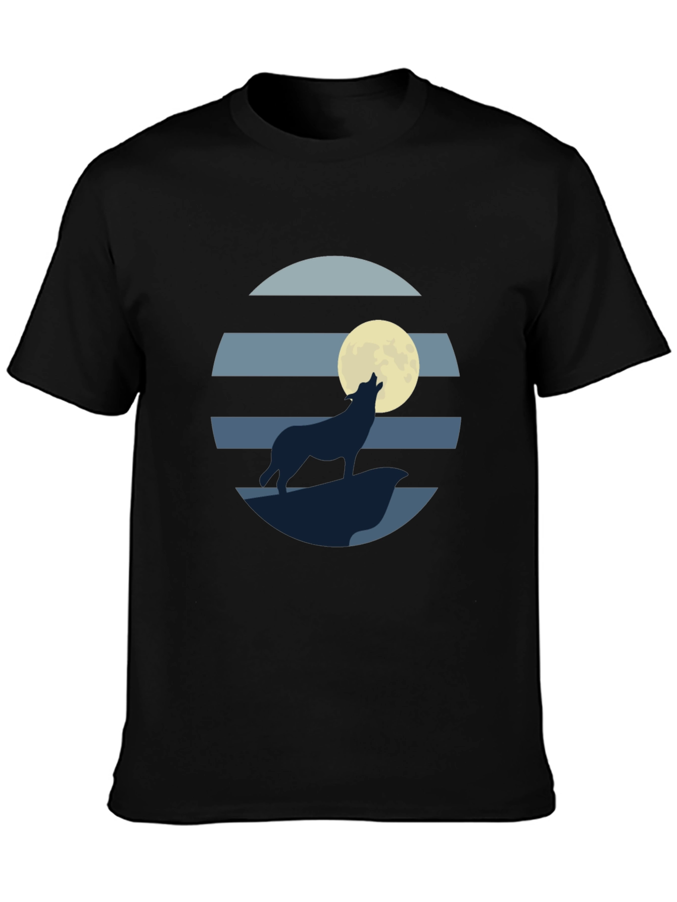 Wolf Moon Graphic Tee - Mens Black T-Shirt