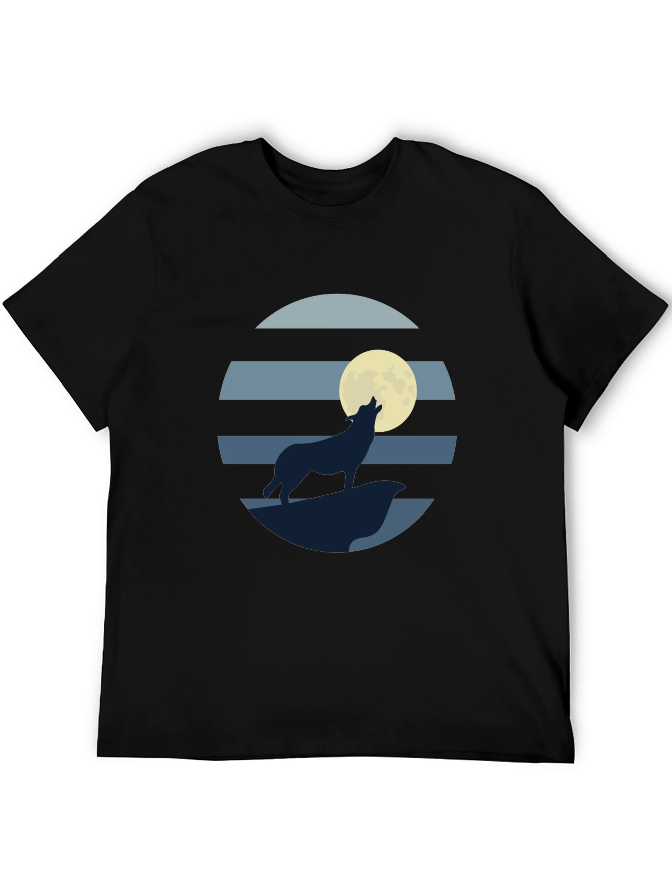 Wolf Moon Graphic Tee - Mens Black T-Shirt