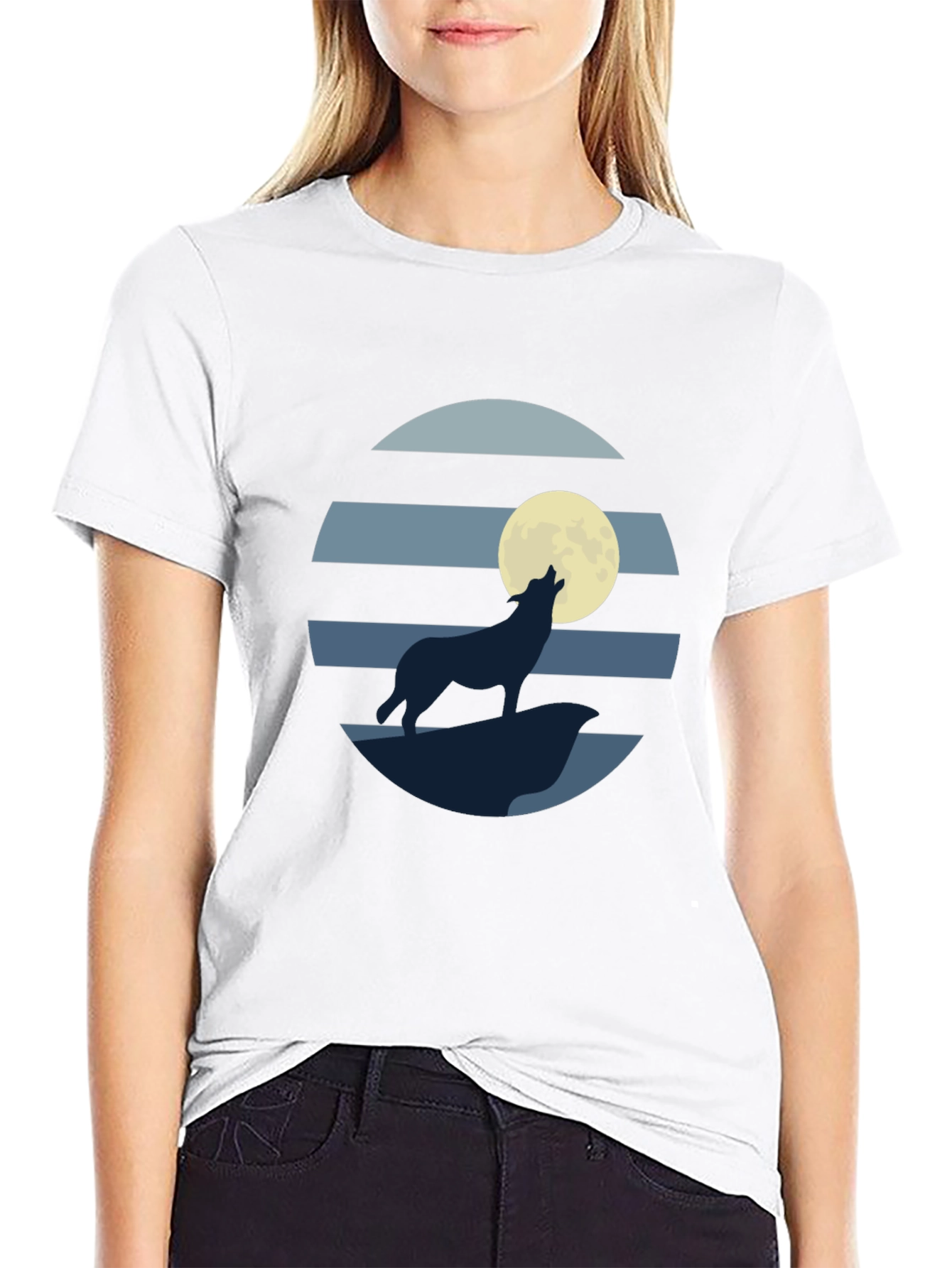 Wolf Moon Graphic Tee - Mens Black T-Shirt