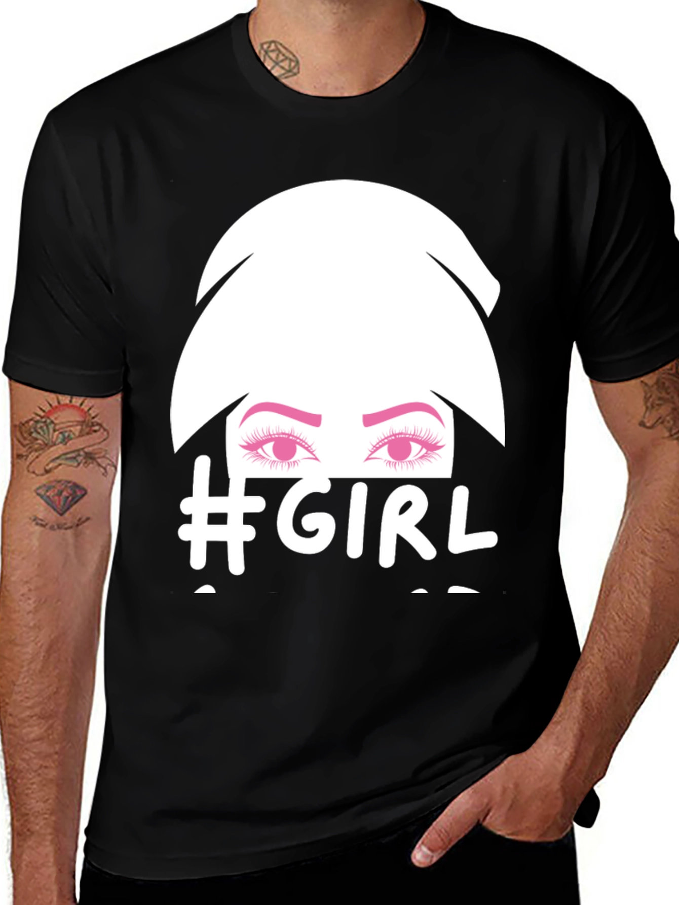 #Girl Graphic Tee - Stylish & Trendy Black T-Shirt