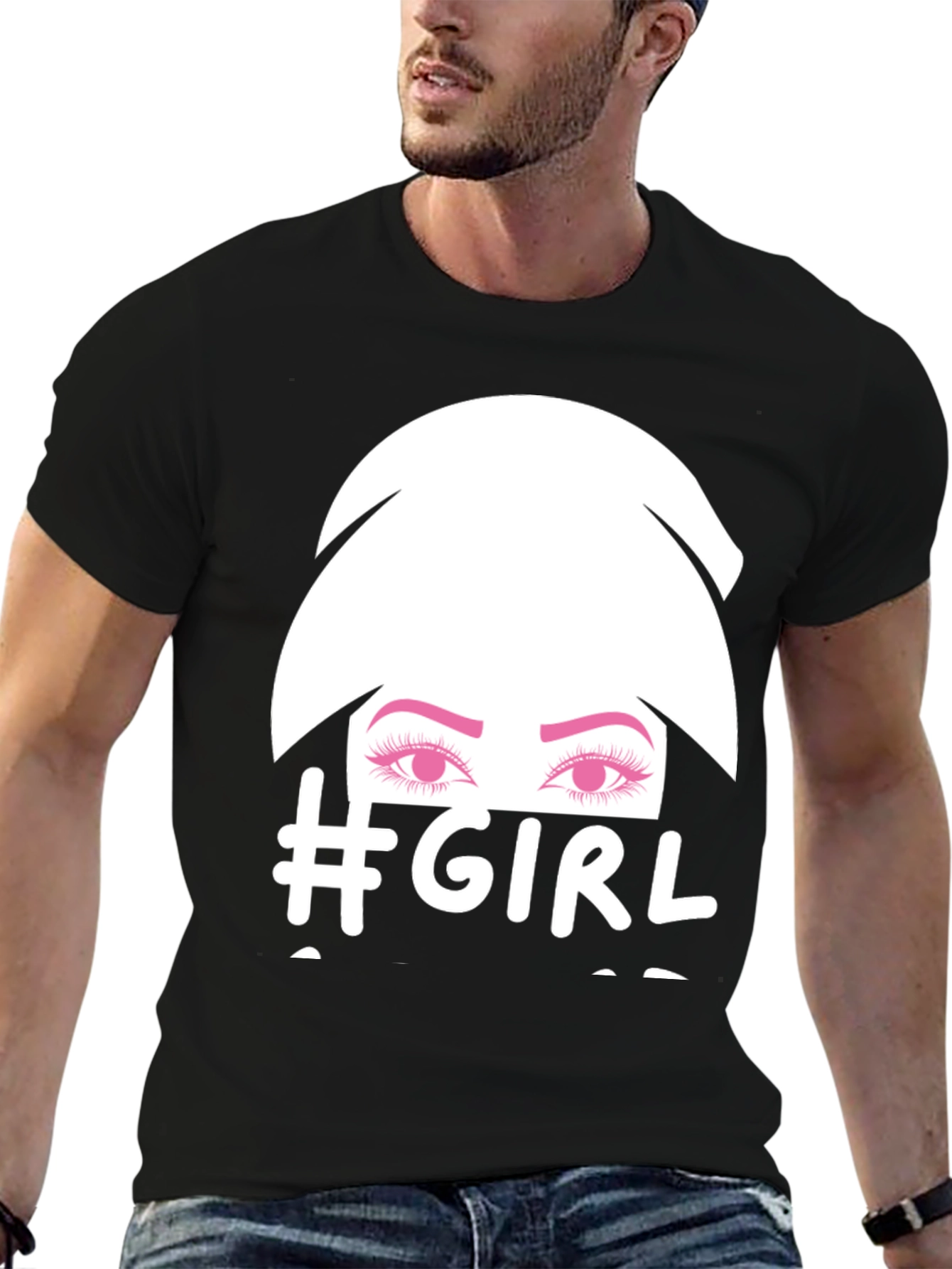 #Girl Graphic Tee - Stylish & Trendy Black T-Shirt