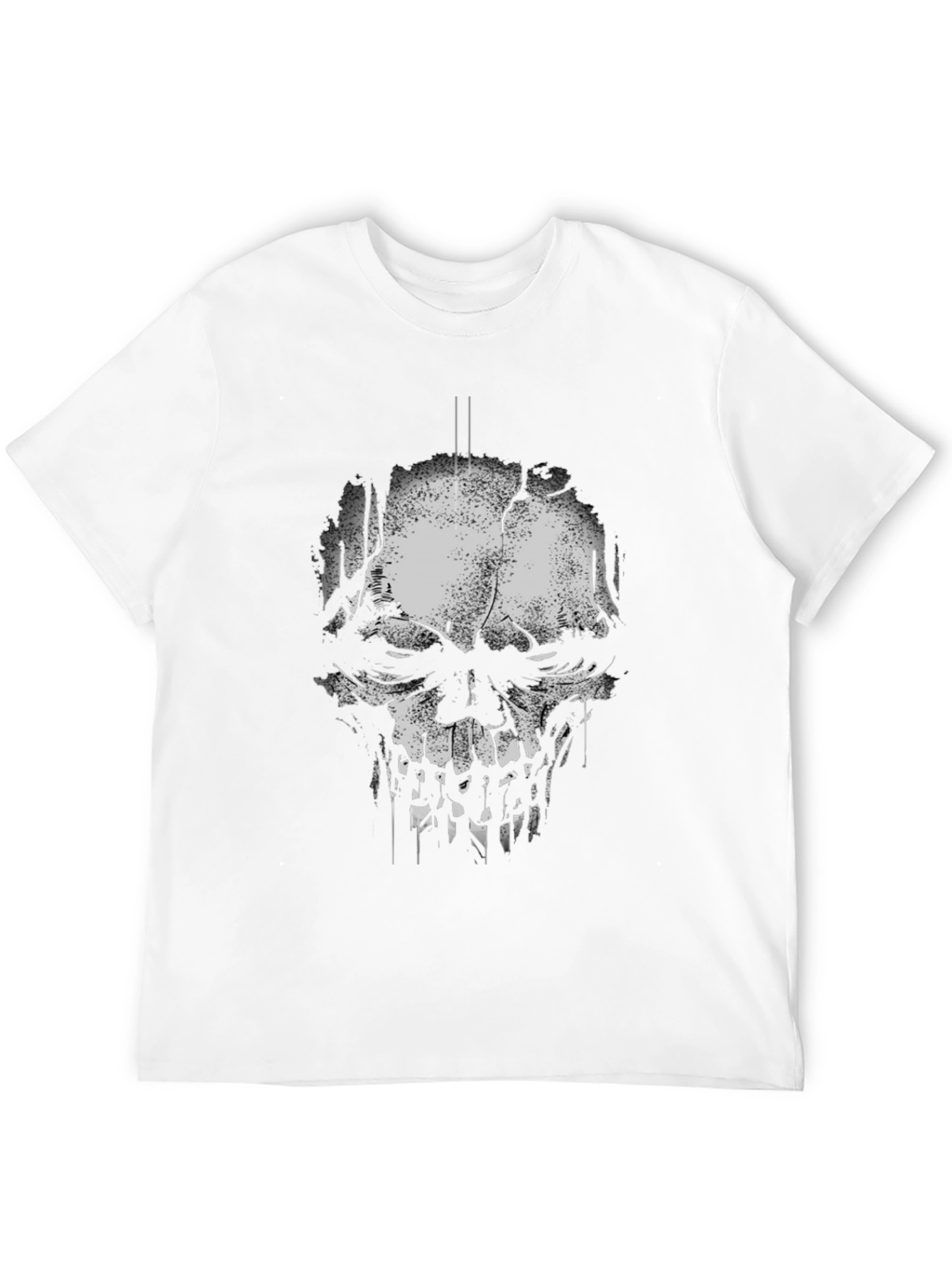 Skull Graphic Print Black T-Shirt