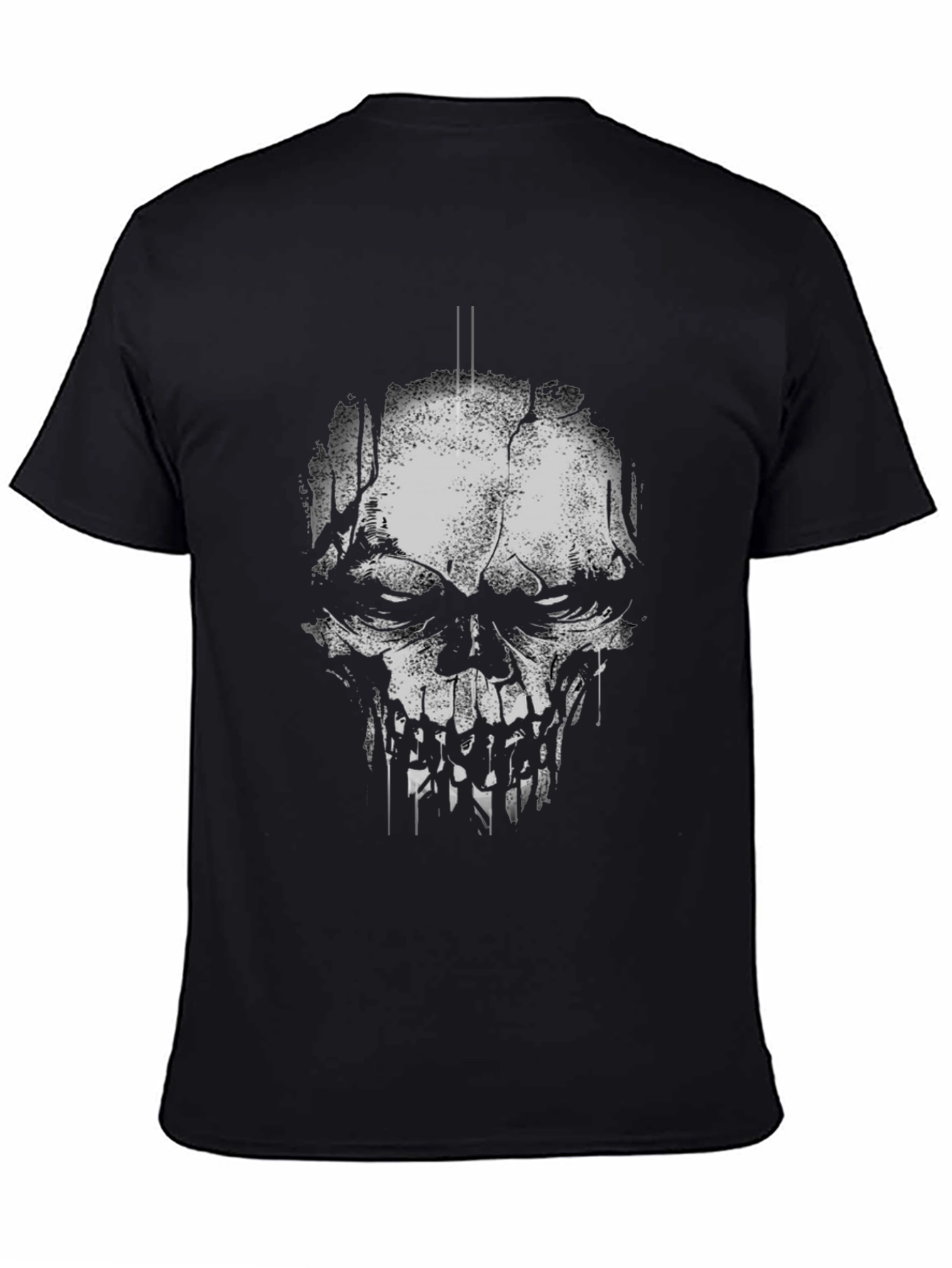 Skull Graphic Print Black T-Shirt