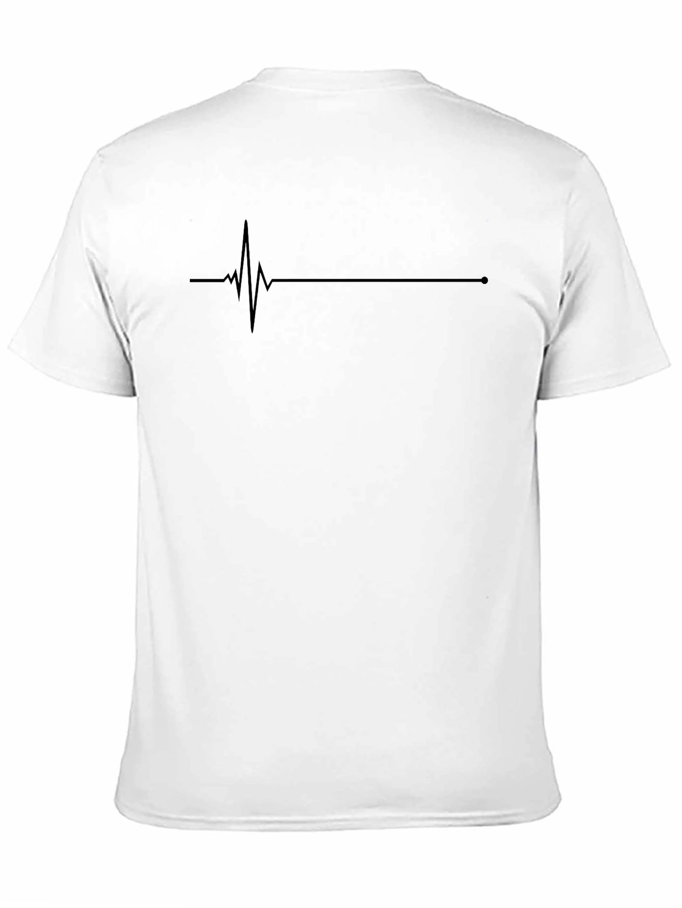 Heartbeat Line Graphic Black T-Shirt