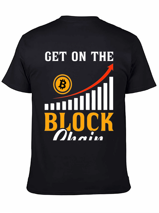 Get on the Blockchain T-Shirt Bitcoin Crypto Tee