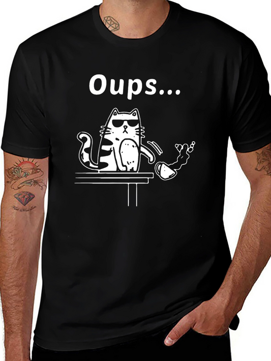 Oops Cat T-Shirt - Funny Graphic Tee for Cat Lovers