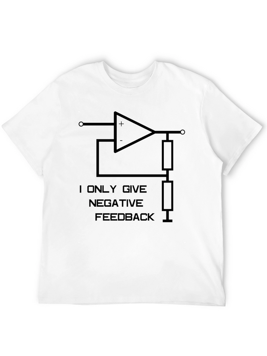Negative Feedback Op Amp Black Graphic T-Shirt