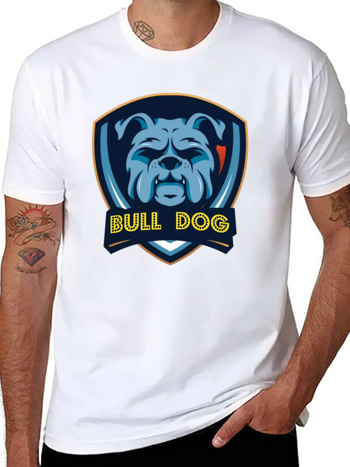 Bulldog Graphic Tee - Mens Black T-Shirt