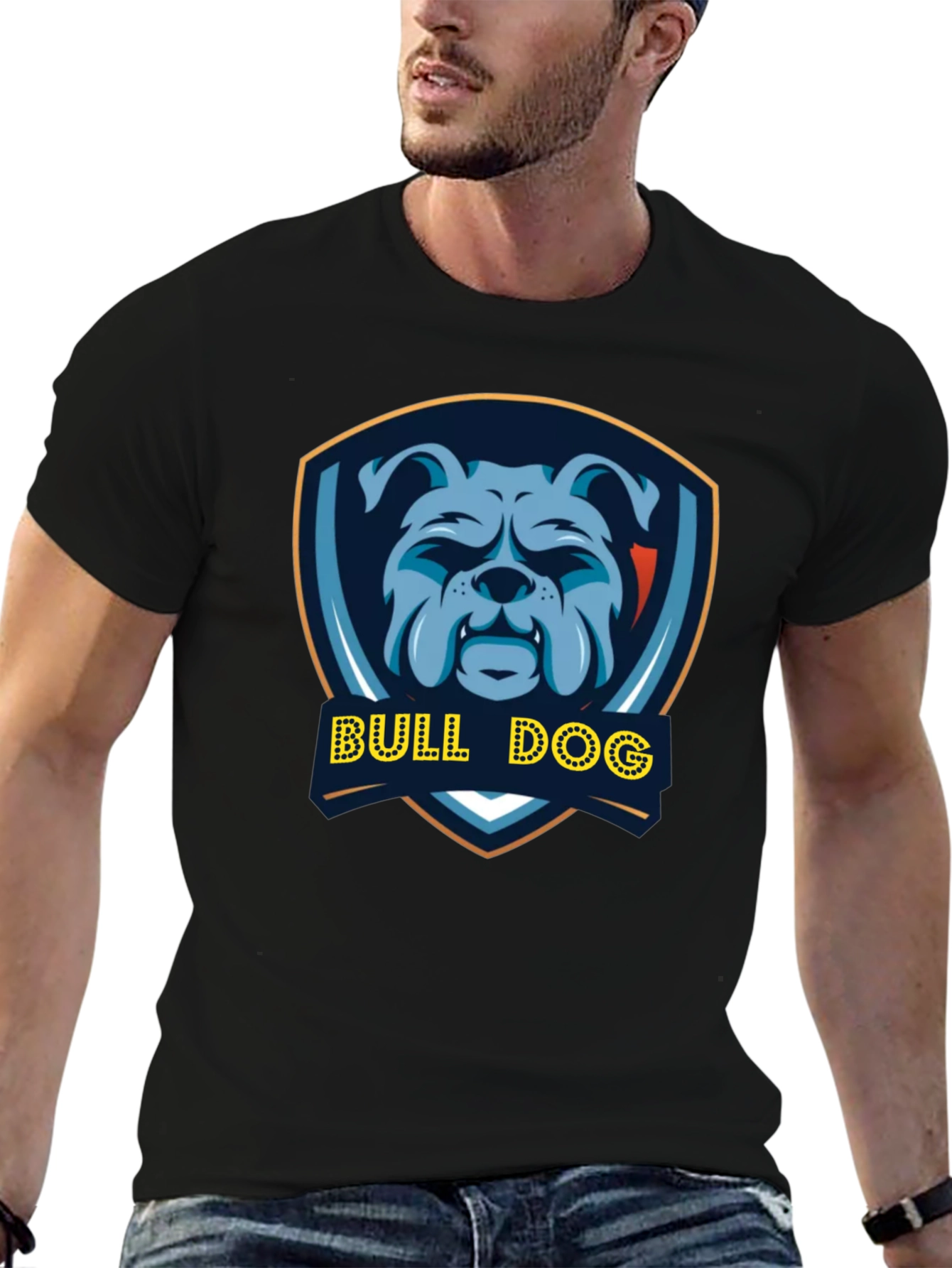 Bulldog Graphic Tee - Mens Black T-Shirt