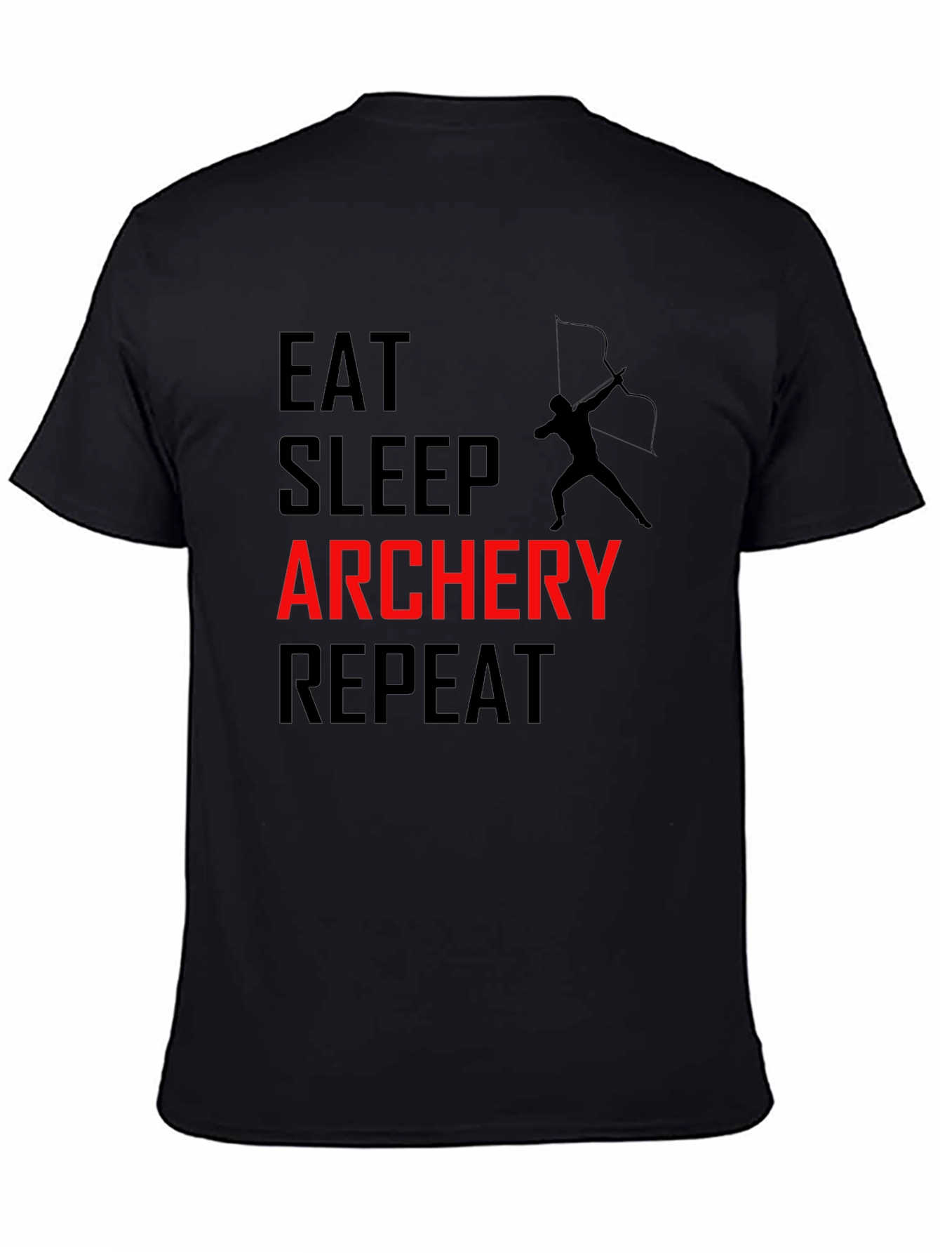Eat Sleep Archery Repeat Black T-Shirt