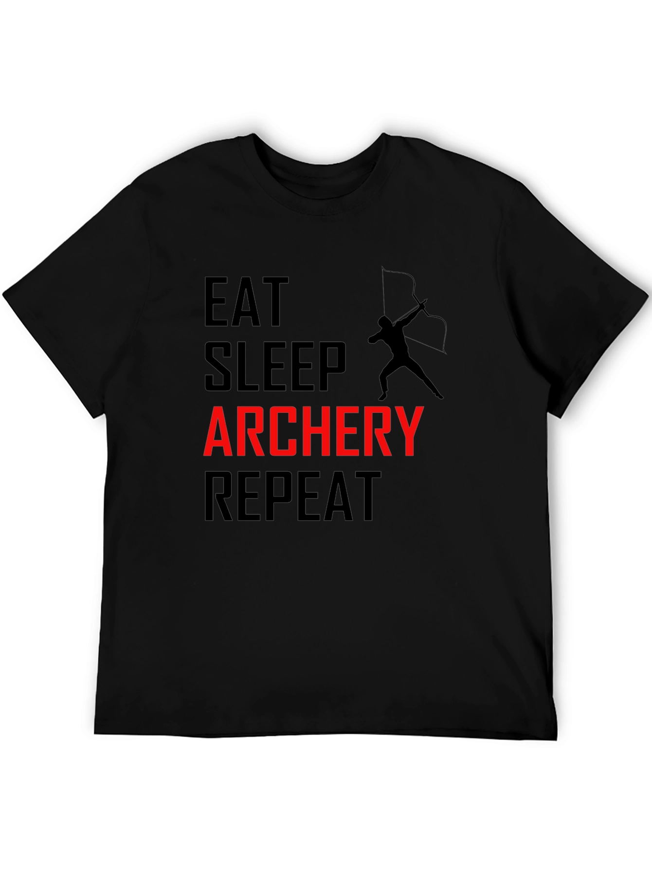 Eat Sleep Archery Repeat Black T-Shirt