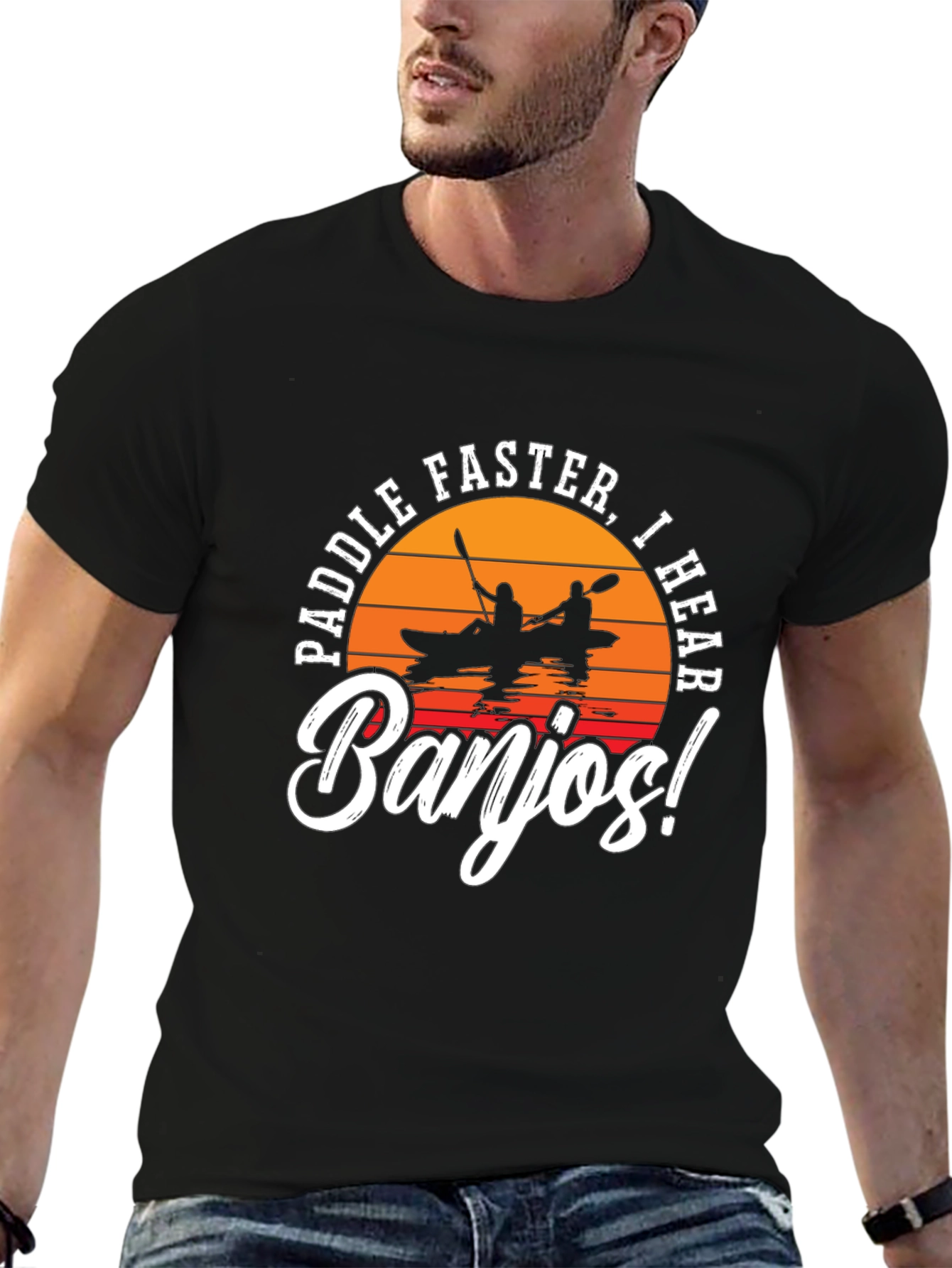 Paddle Faster Banjo Funny T-Shirt