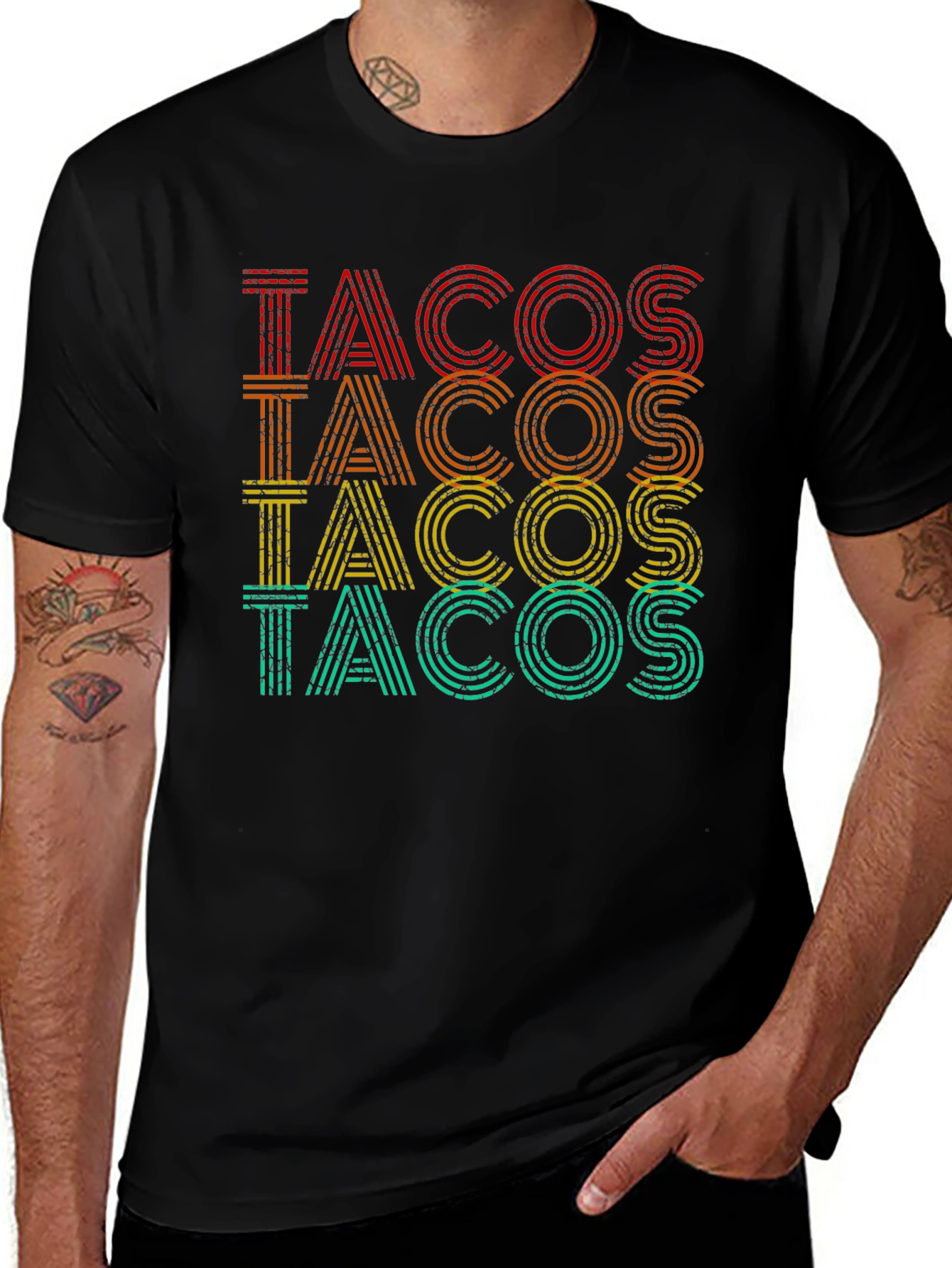 Retro Tacos Graphic Tee - Casual Comfort