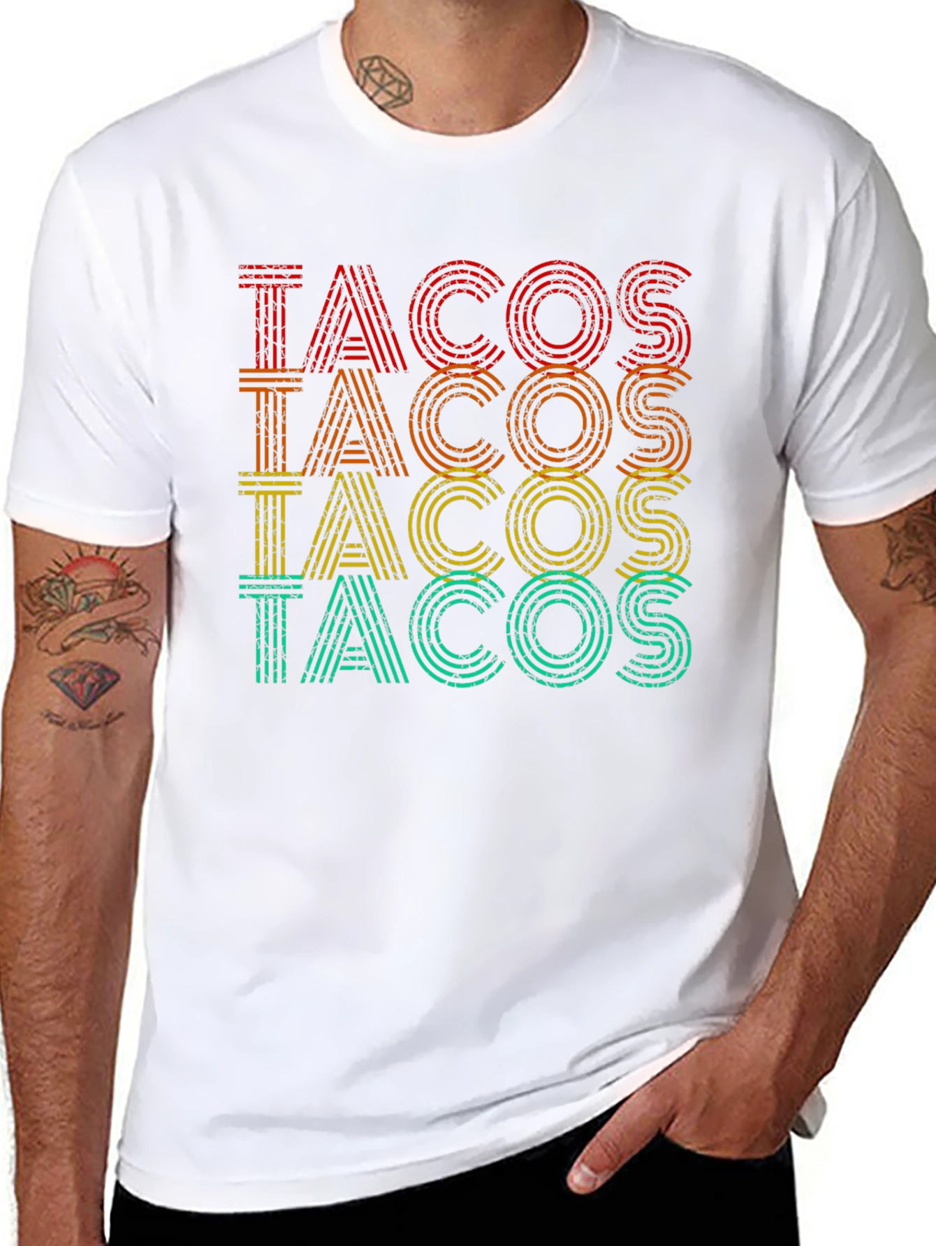 Retro Tacos Graphic Tee - Casual Comfort
