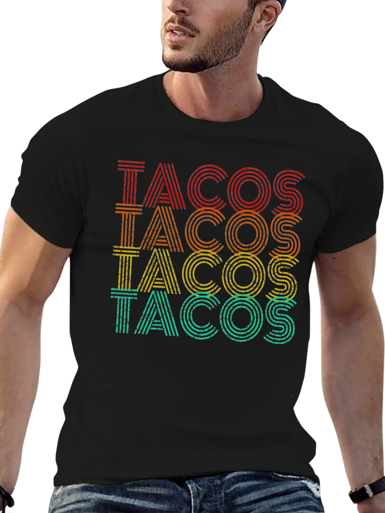 Retro Tacos Graphic Tee - Casual Comfort