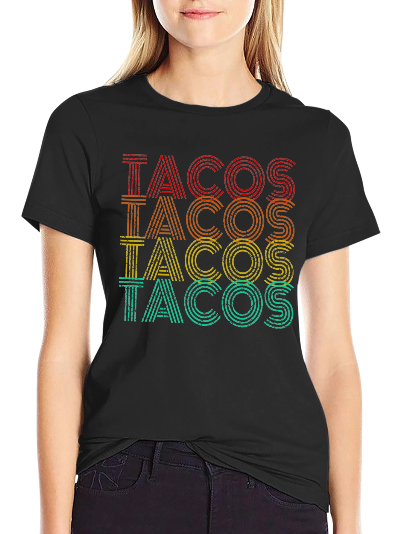 Retro Tacos Graphic Tee - Casual Comfort