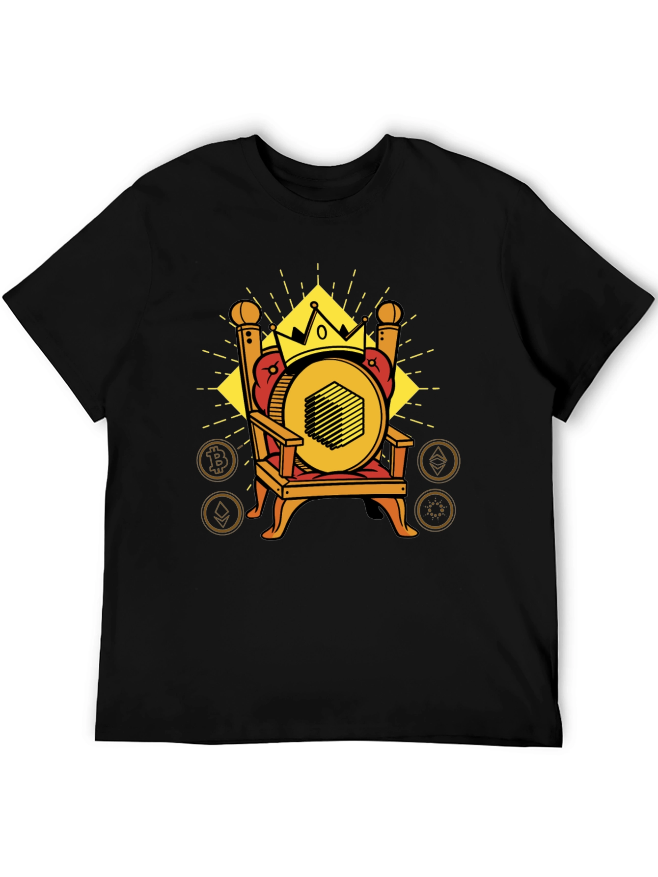 Crypto King T-Shirt - Bitcoin Ethereum & More