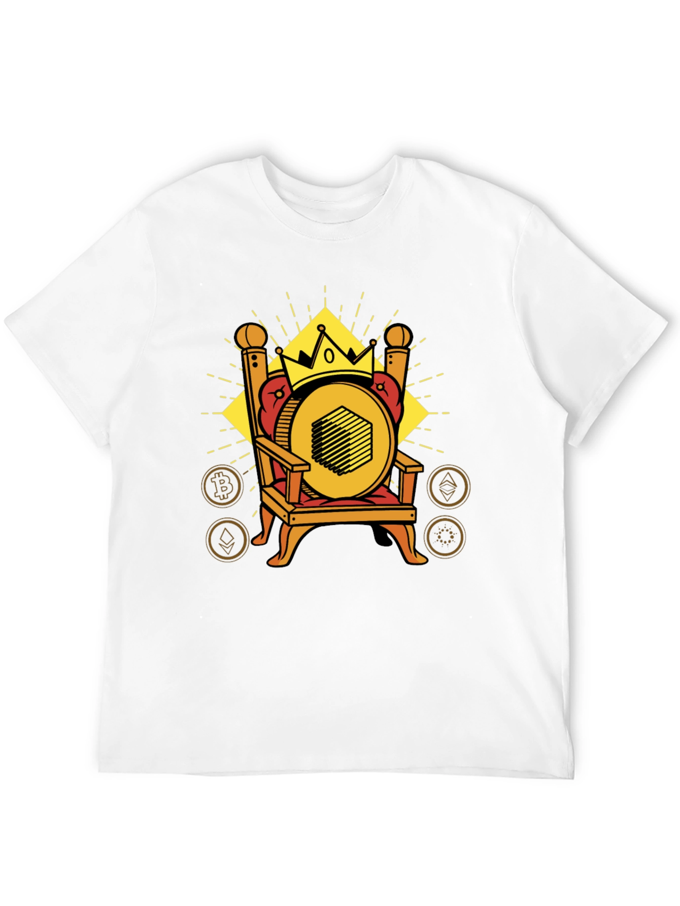 Crypto King T-Shirt - Bitcoin Ethereum & More