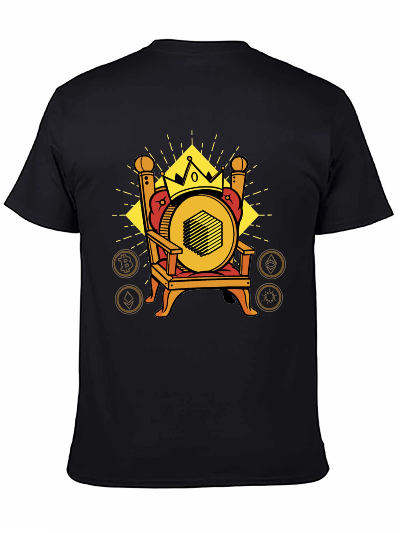 Crypto King T-Shirt - Bitcoin Ethereum & More