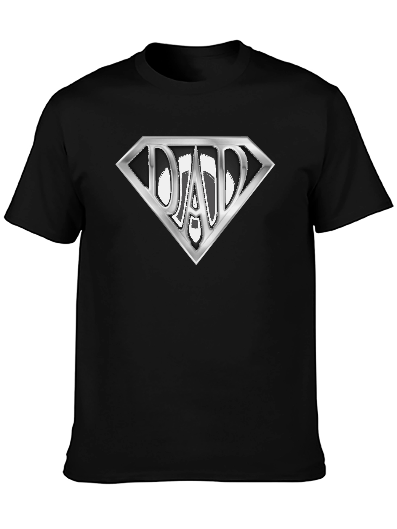Dad Superhero T-Shirt - Silver Diamond Design