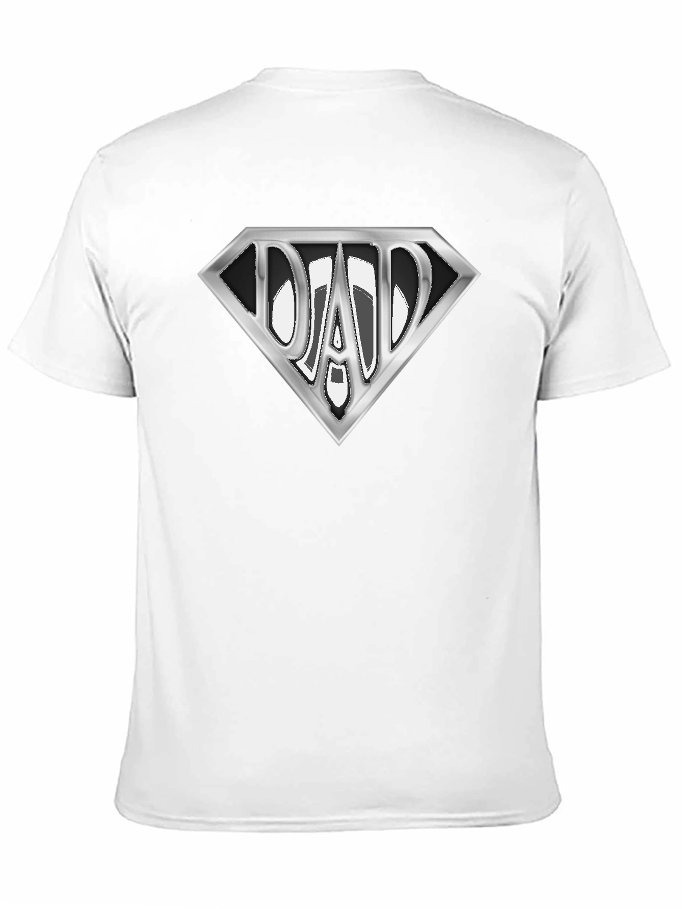 Dad Superhero T-Shirt - Silver Diamond Design