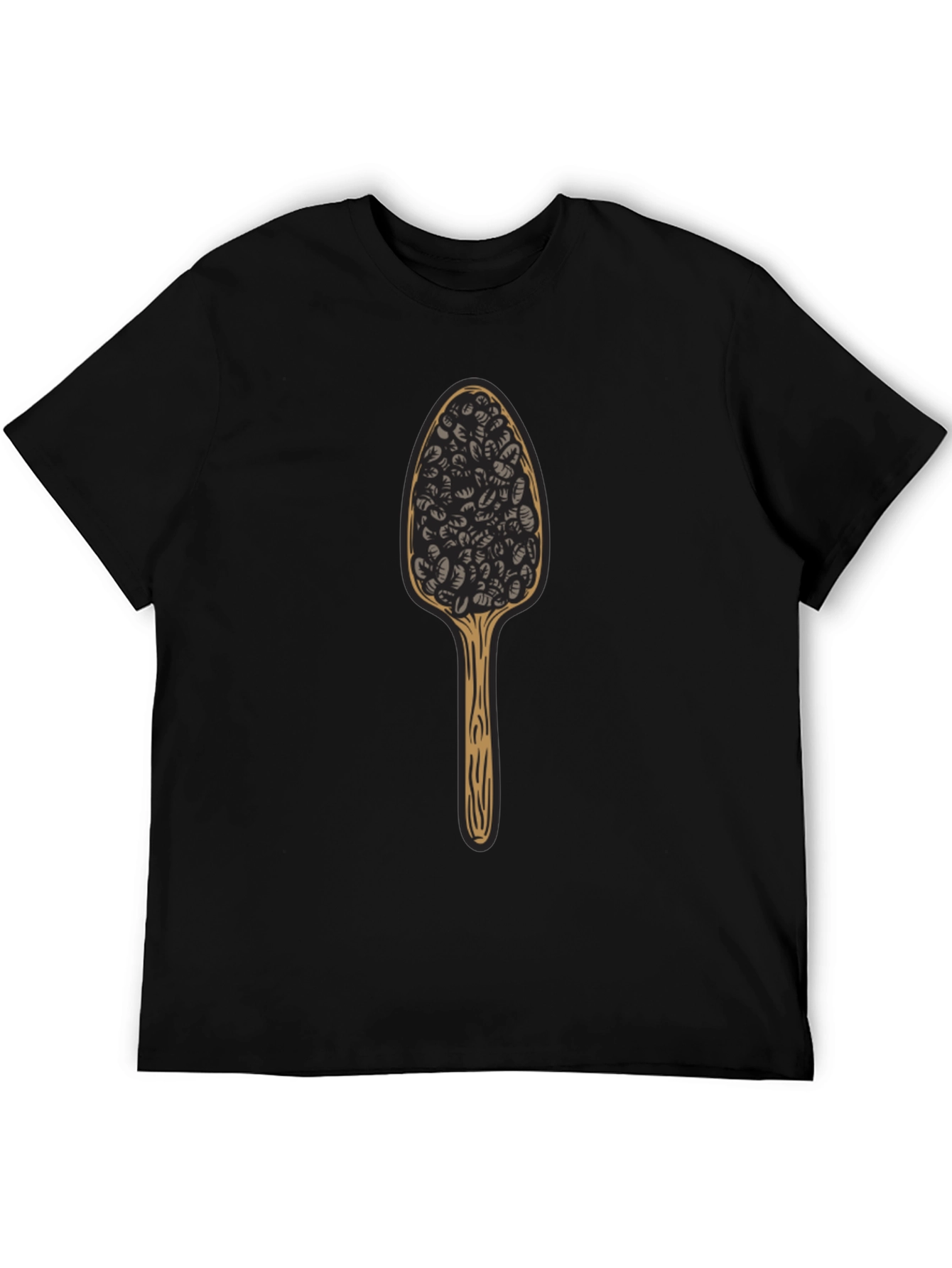 Novelty Spoon Black T-Shirt