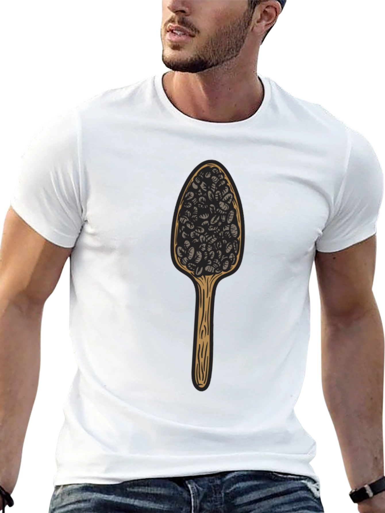 Novelty Spoon Black T-Shirt