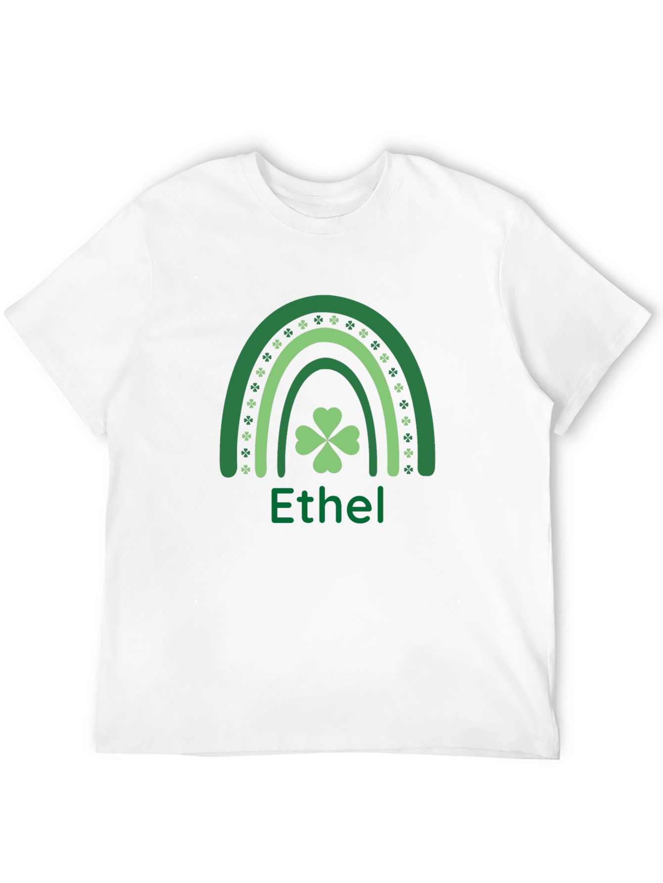 Ethel St. Patricks Day Shamrock Rainbow T-Shirt