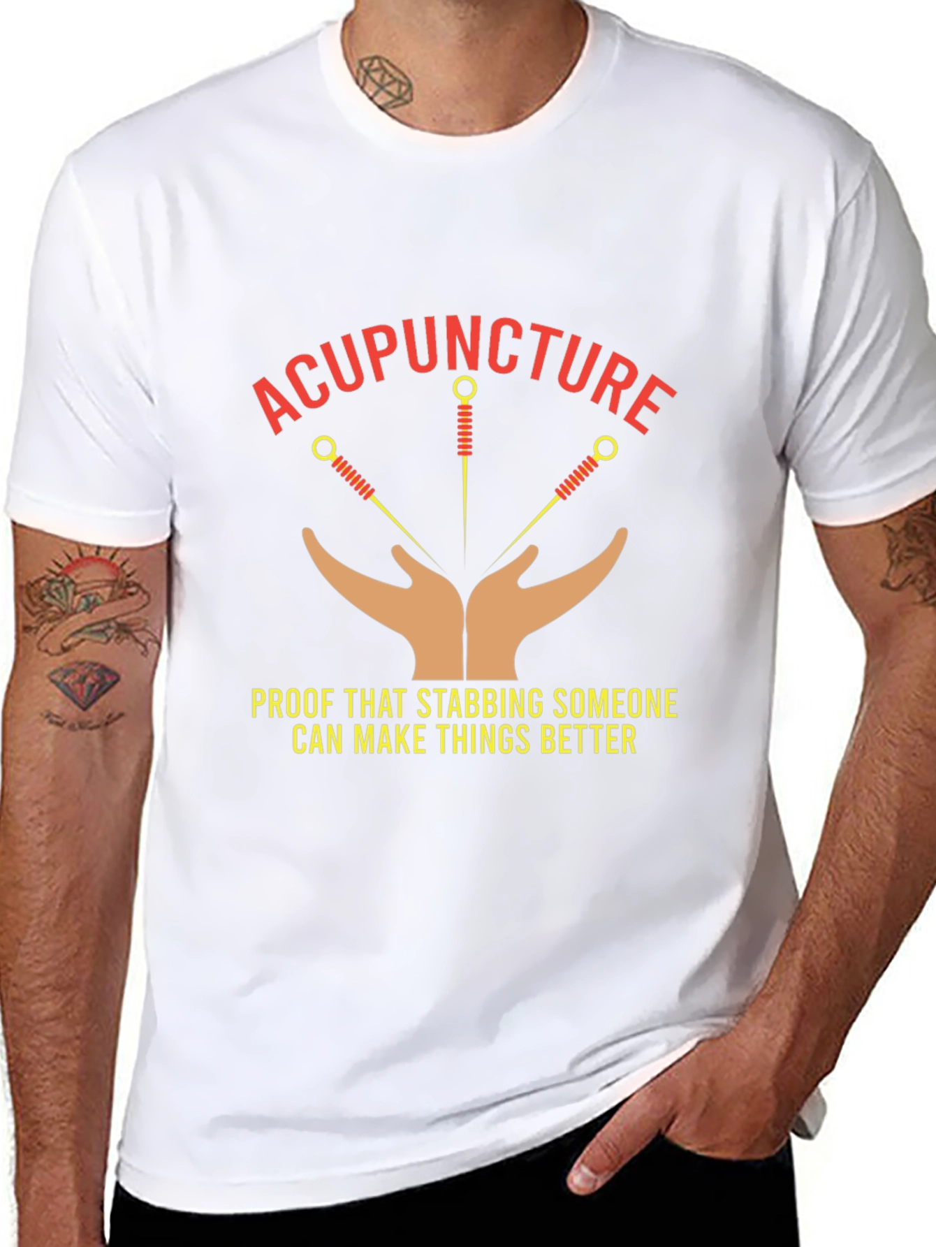 Acupuncture T-Shirt - Stabbing Makes Things Better